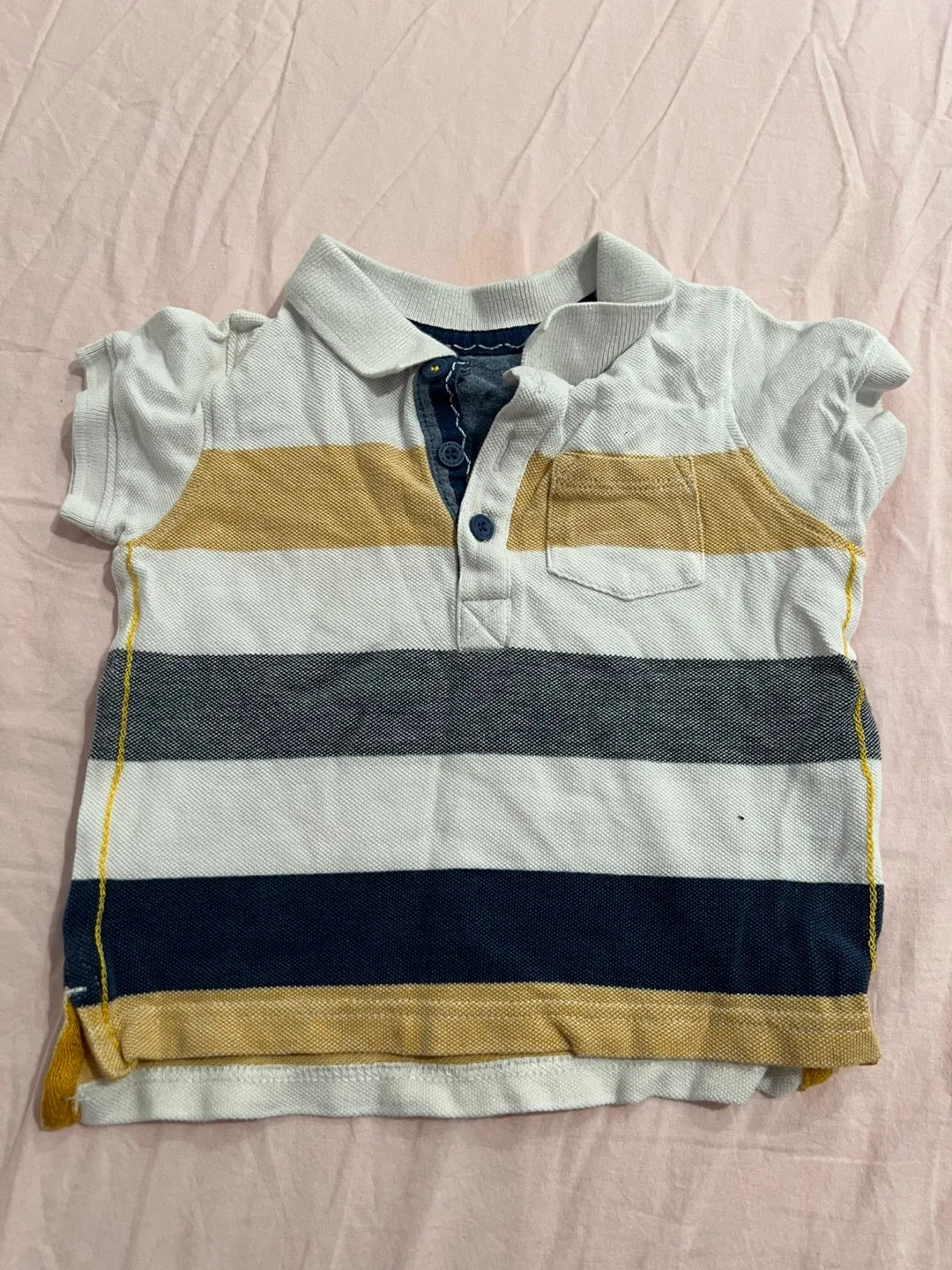Baby Boys' Striped Polo Shirt - 9-12 Months thumbnail