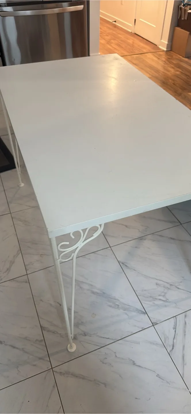 White Table and Black Office Chair #freecycle