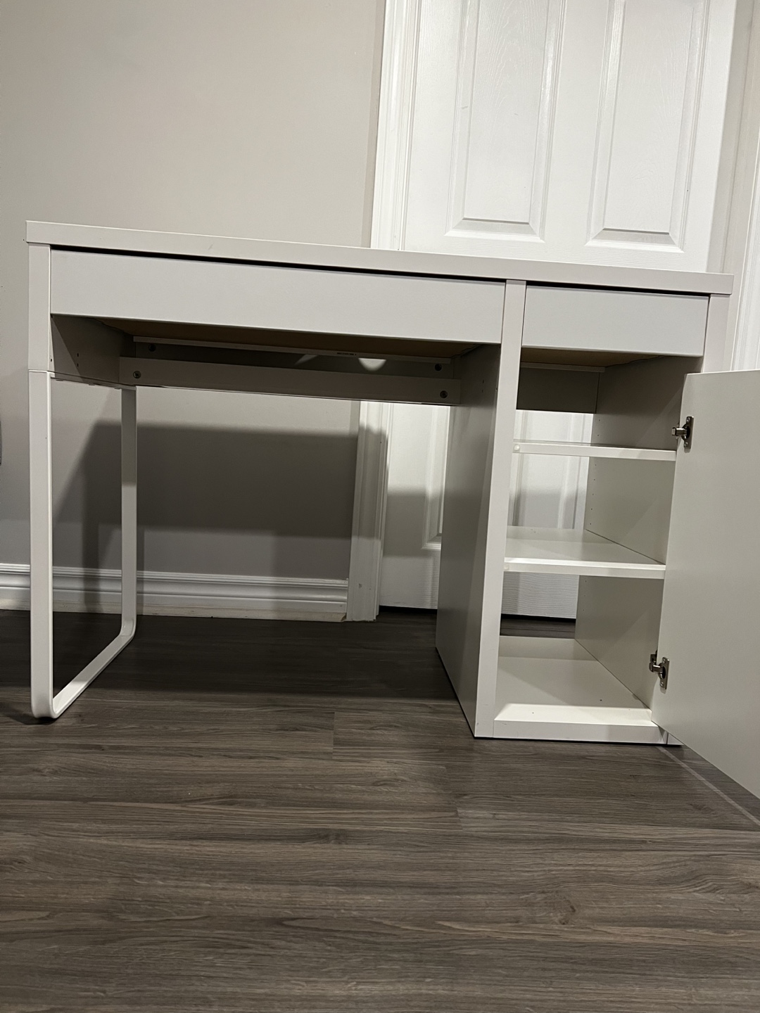 White IKEA Desk with Storage - photo 5
