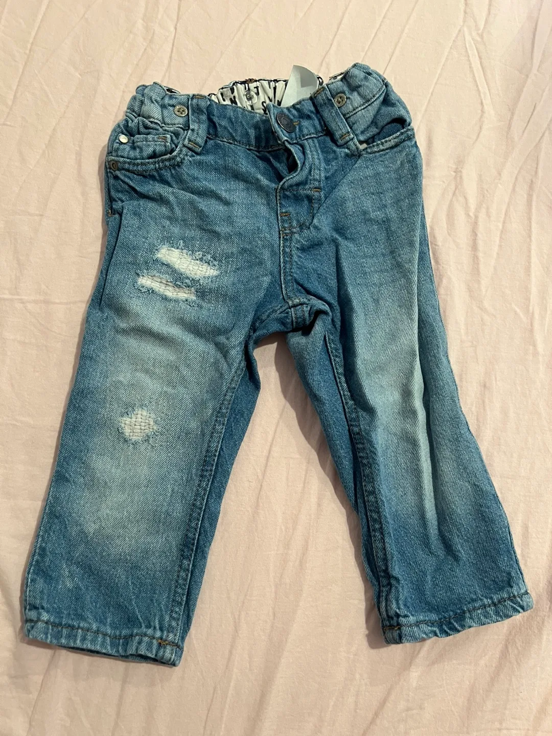 Baby Gap Distressed Denim Jeans Size 12 Months thumbnail