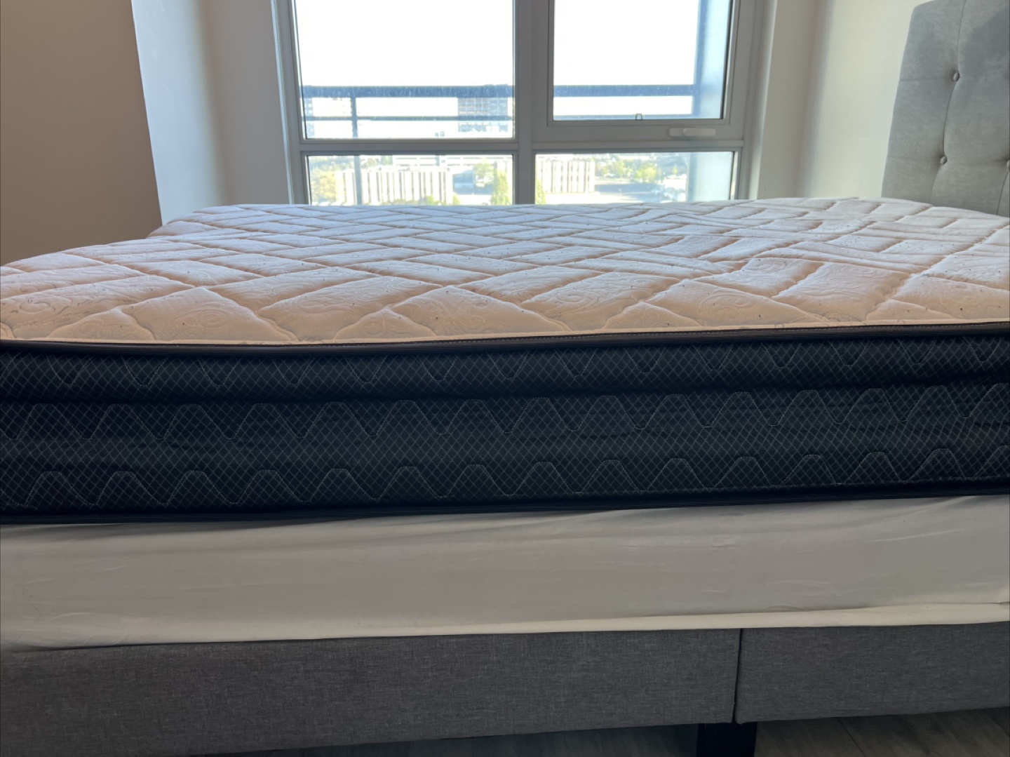 Queen Bed Set – Frame, Box Spring, Mattress | Moving Sale - photo 2