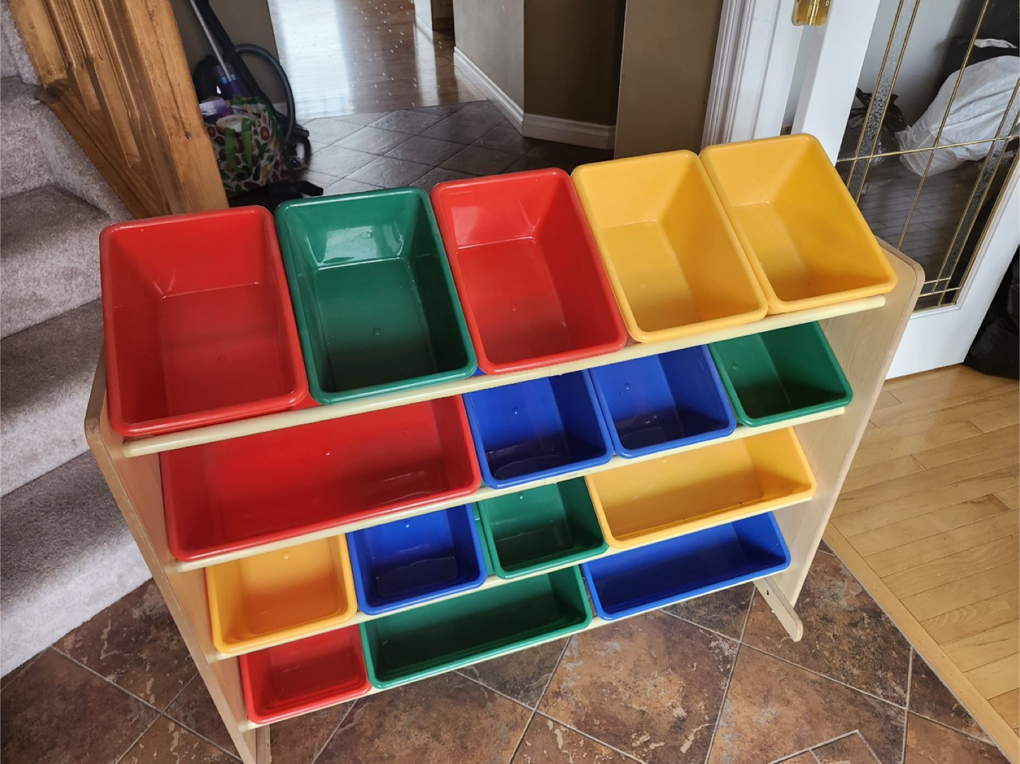Multicoloured Storage Organizer with 16 Bins
