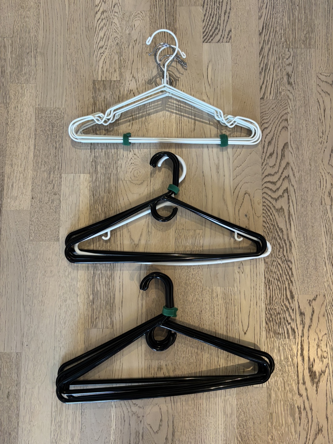 Bundle of 8 metal and 9 Plastic Clothes Hangers