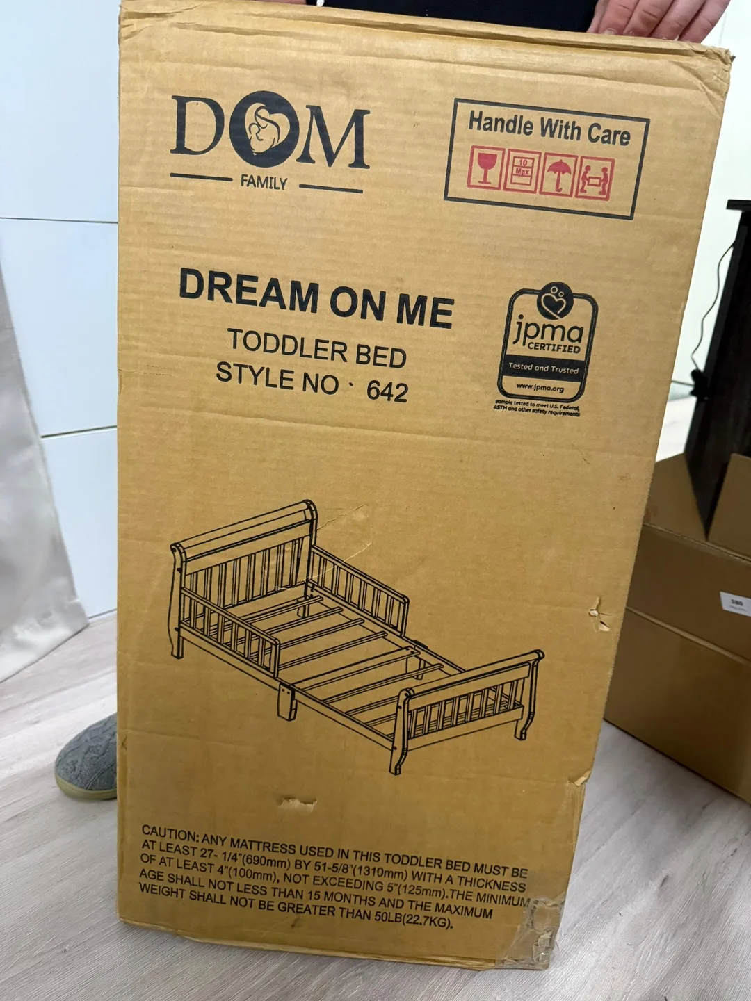 Dream On Me Toddler Bed - Grey - Style No. 642 image indicator(2)