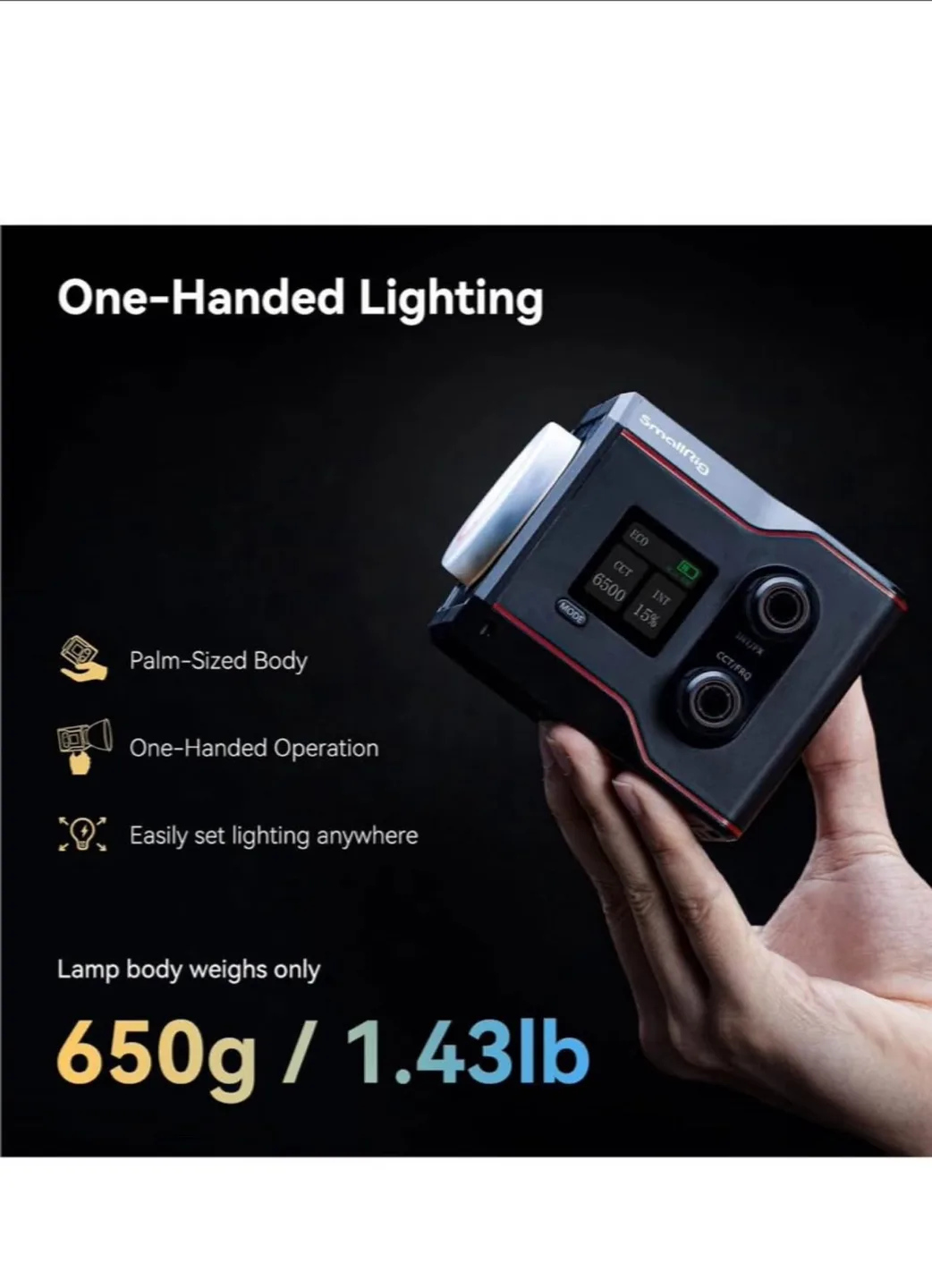 SMALLRIG RC 60B COB Video Light image indicator(5)