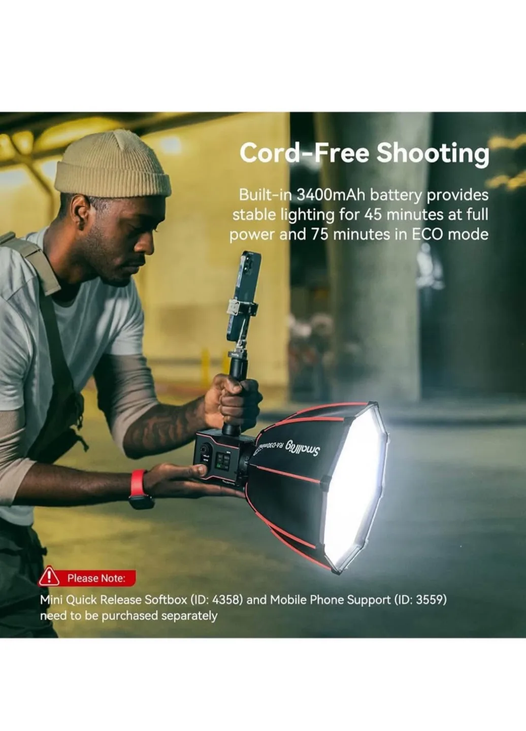 SMALLRIG RC 60B COB Video Light image indicator(4)