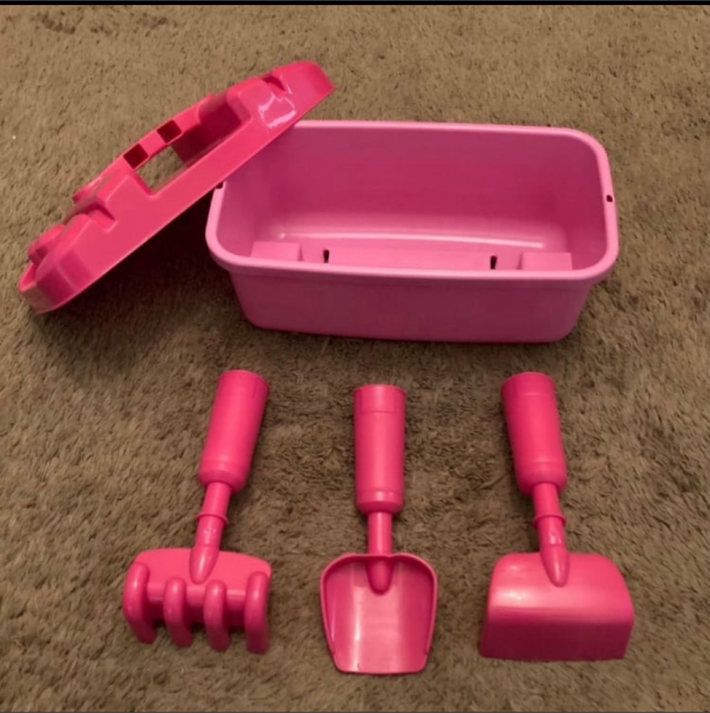 Pink Children's Gardening Tool Set with Carry Case - photo 2