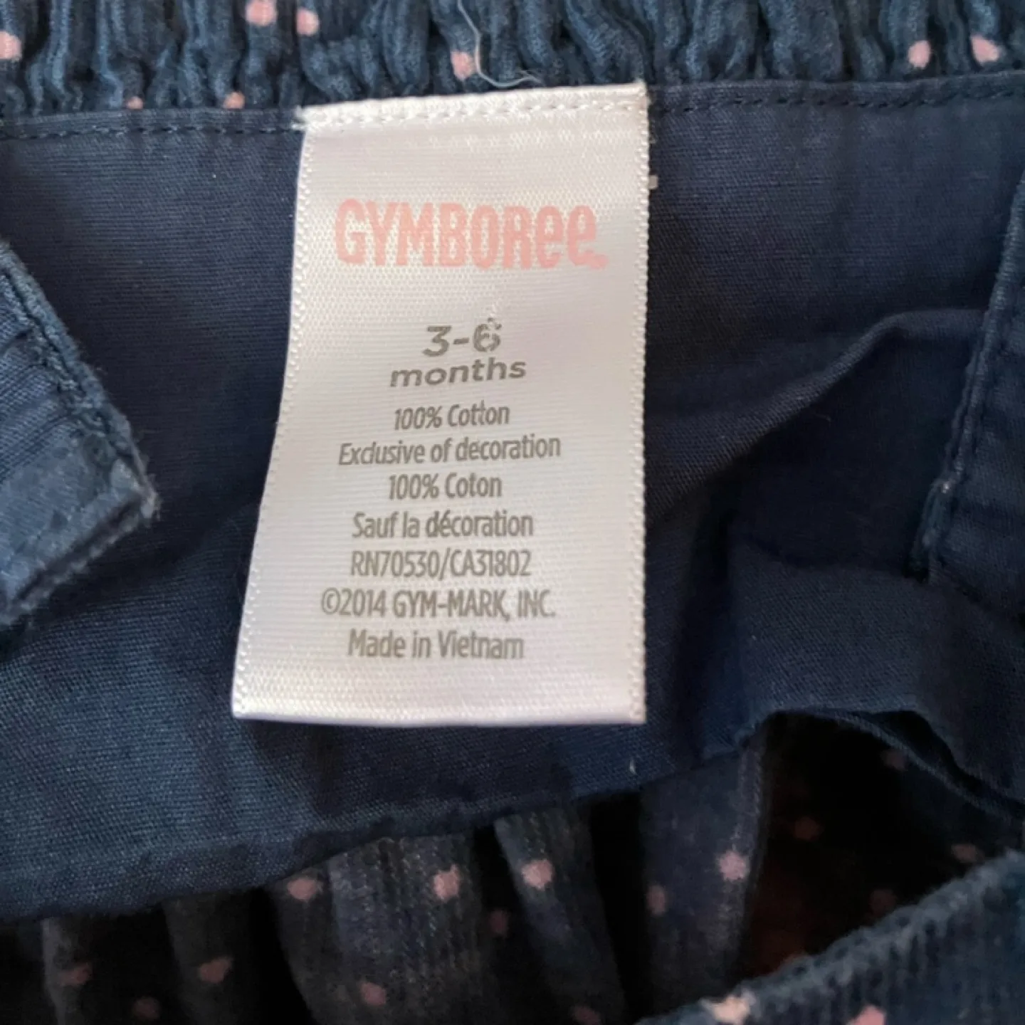 Infant Navy Polka Dot Pattern Corduroy Overalls Gymboree 3-6 M image indicator(7)