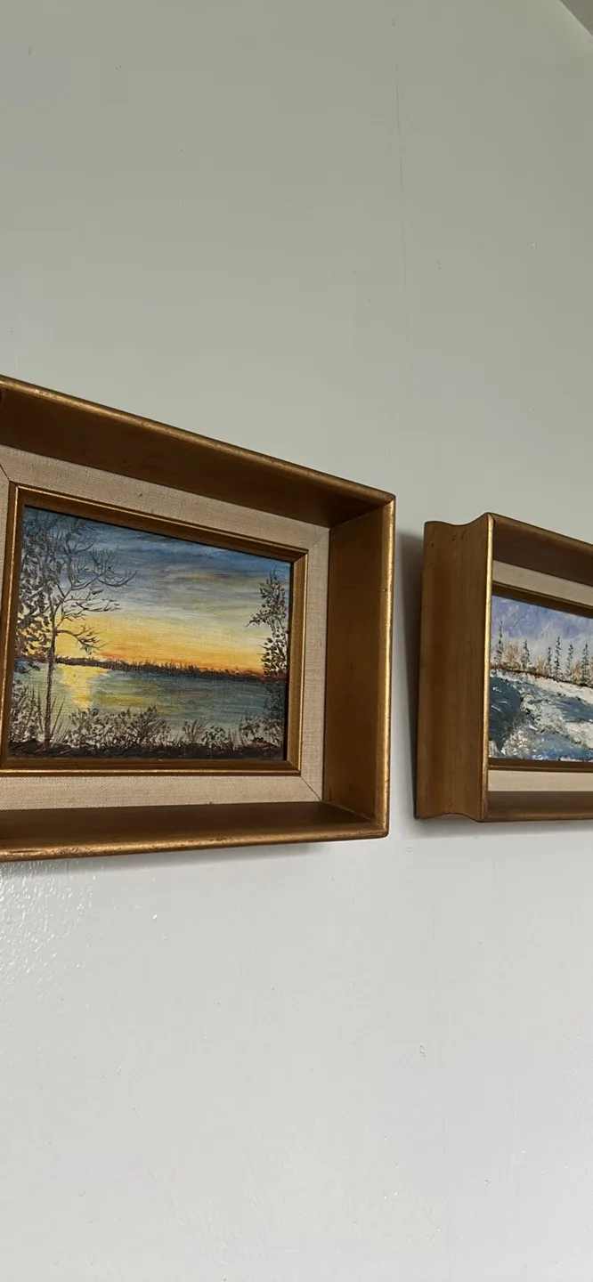 Pair of Vintage Landscape Paintings. Original Art image indicator(2)