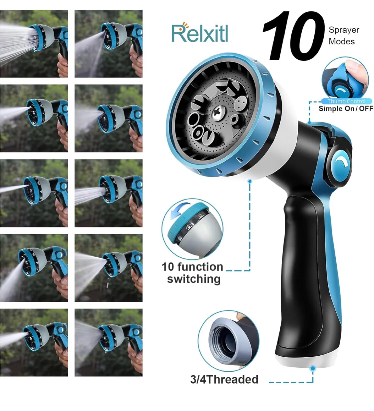 Expandable Garden Hose 25ft with 10Function Sprayer image indicator(2)