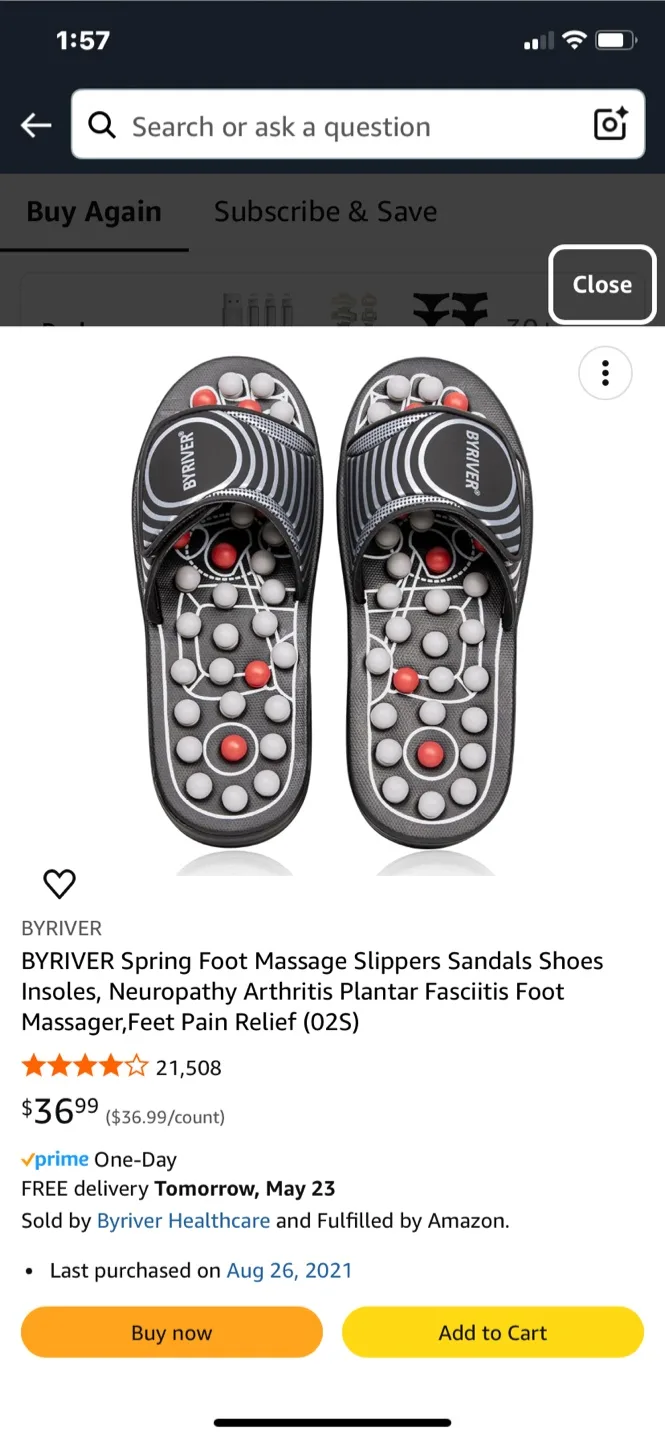 BYRIVER Spring Foot Massage Slippers thumbnail
