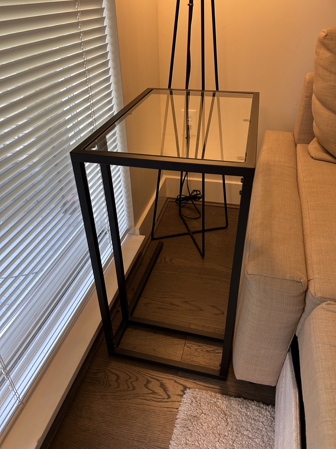 IKEA VITTSJÖ Black-Brown Glass Laptop Stand - photo 3