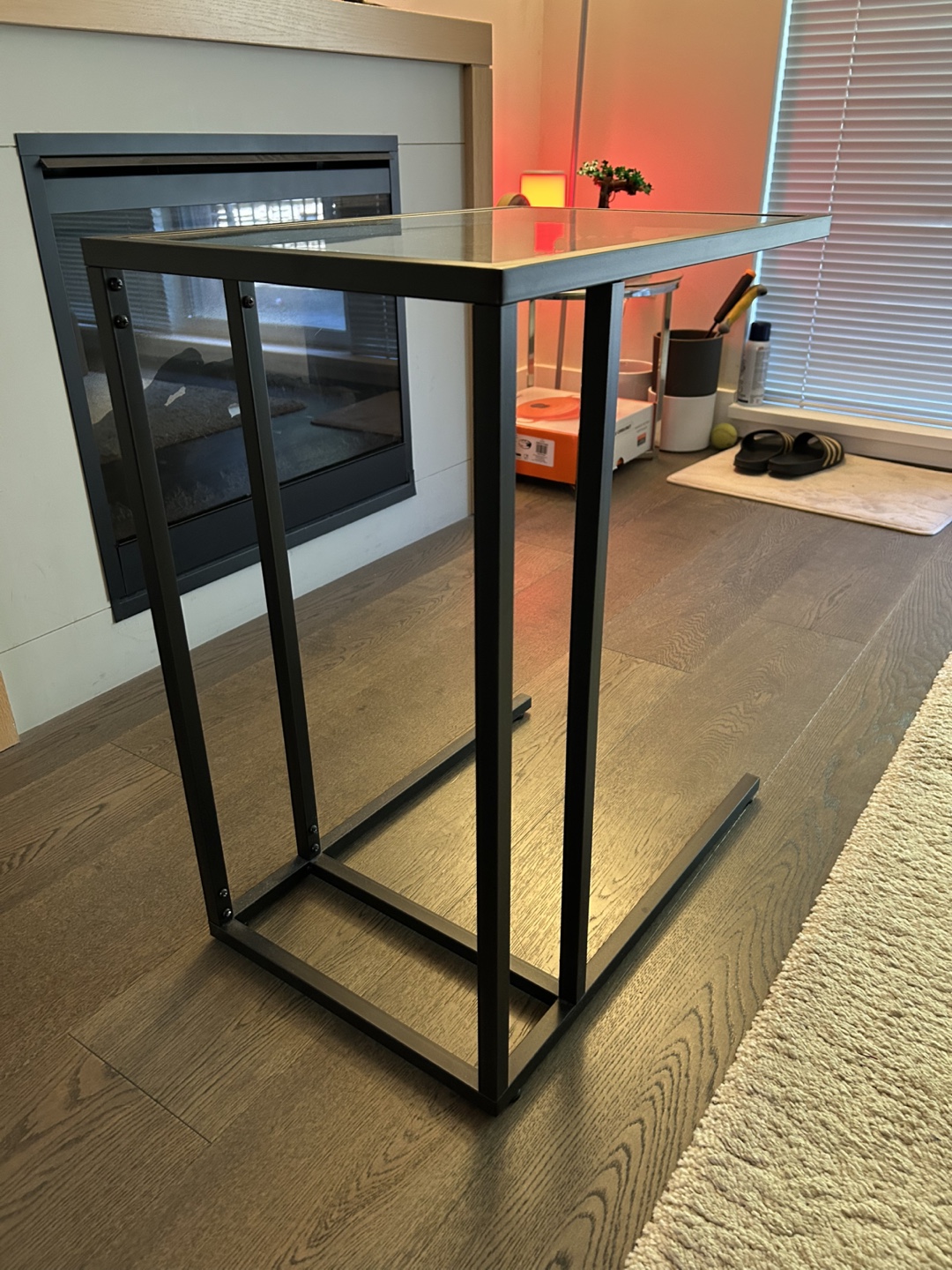 IKEA VITTSJÖ Black-Brown Glass Laptop Stand - photo 5