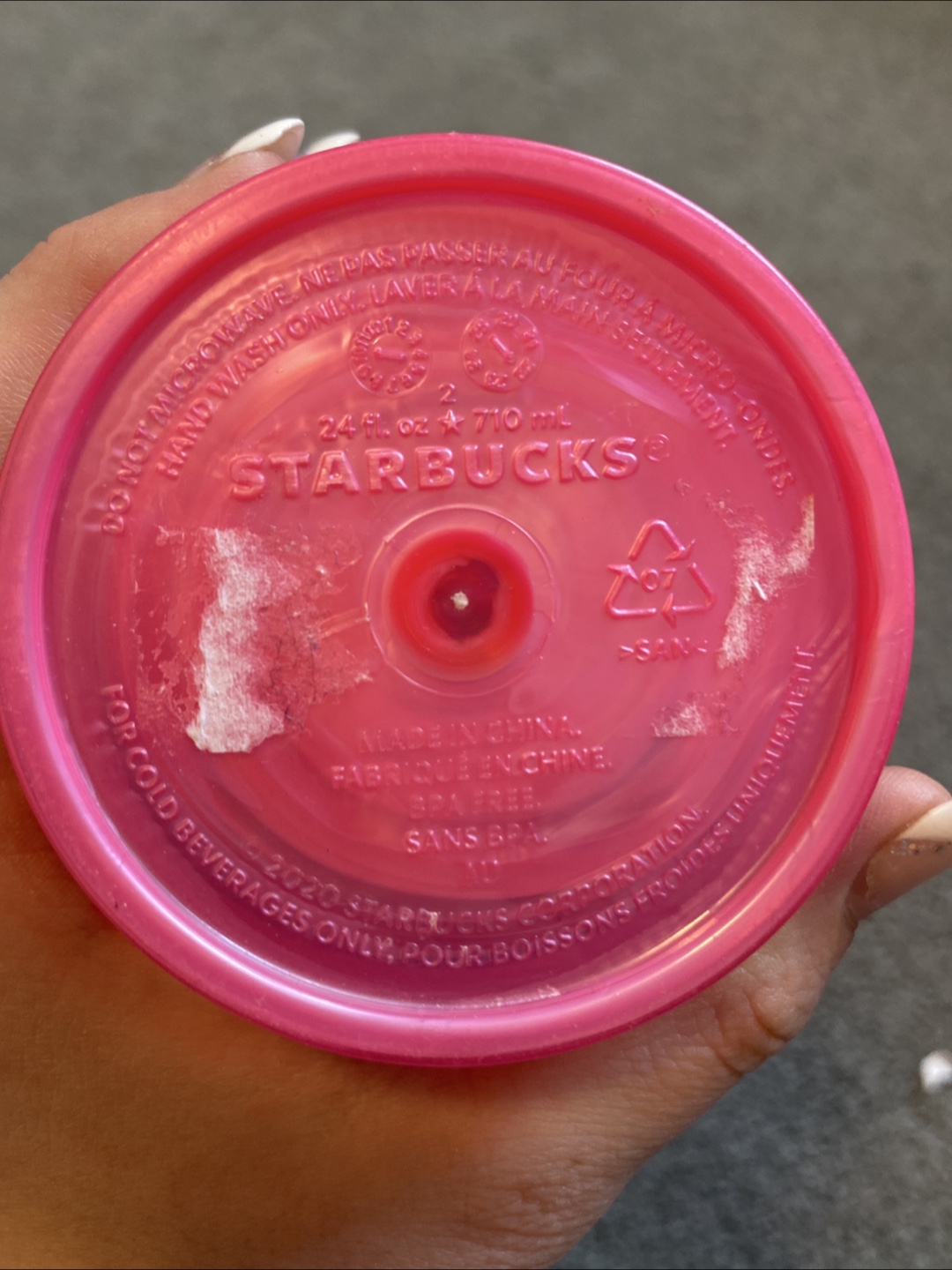 Starbucks Pink Marble Cold Cup - photo 3