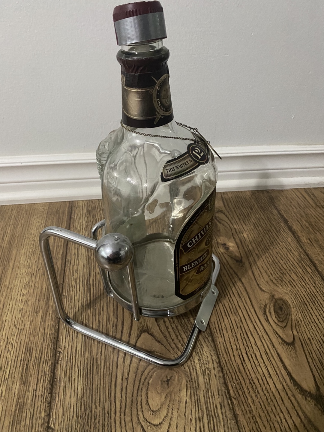 Empty Chivas Regal 12 Year Old Scotch Whisky Bottle with Stand - photo 2