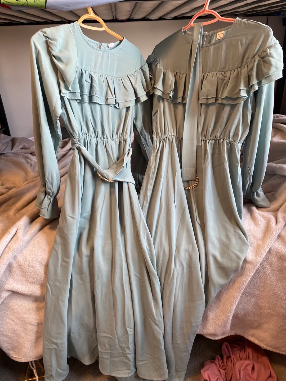 Two SHEIN Teen Girls' Sage Green Dresses Size 12-13 & 14 thumbnail