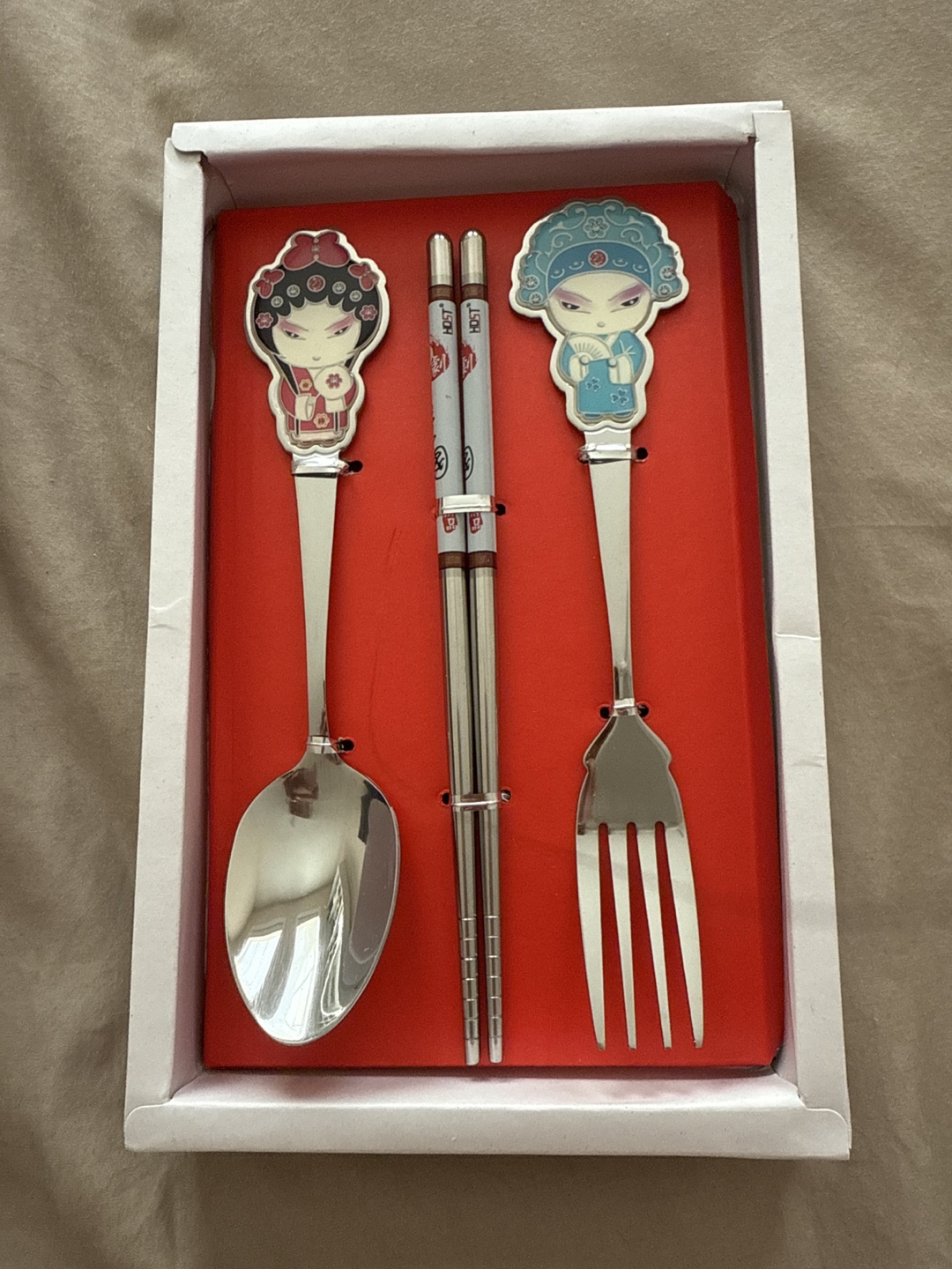 Cute Opera Character Cutlery Set