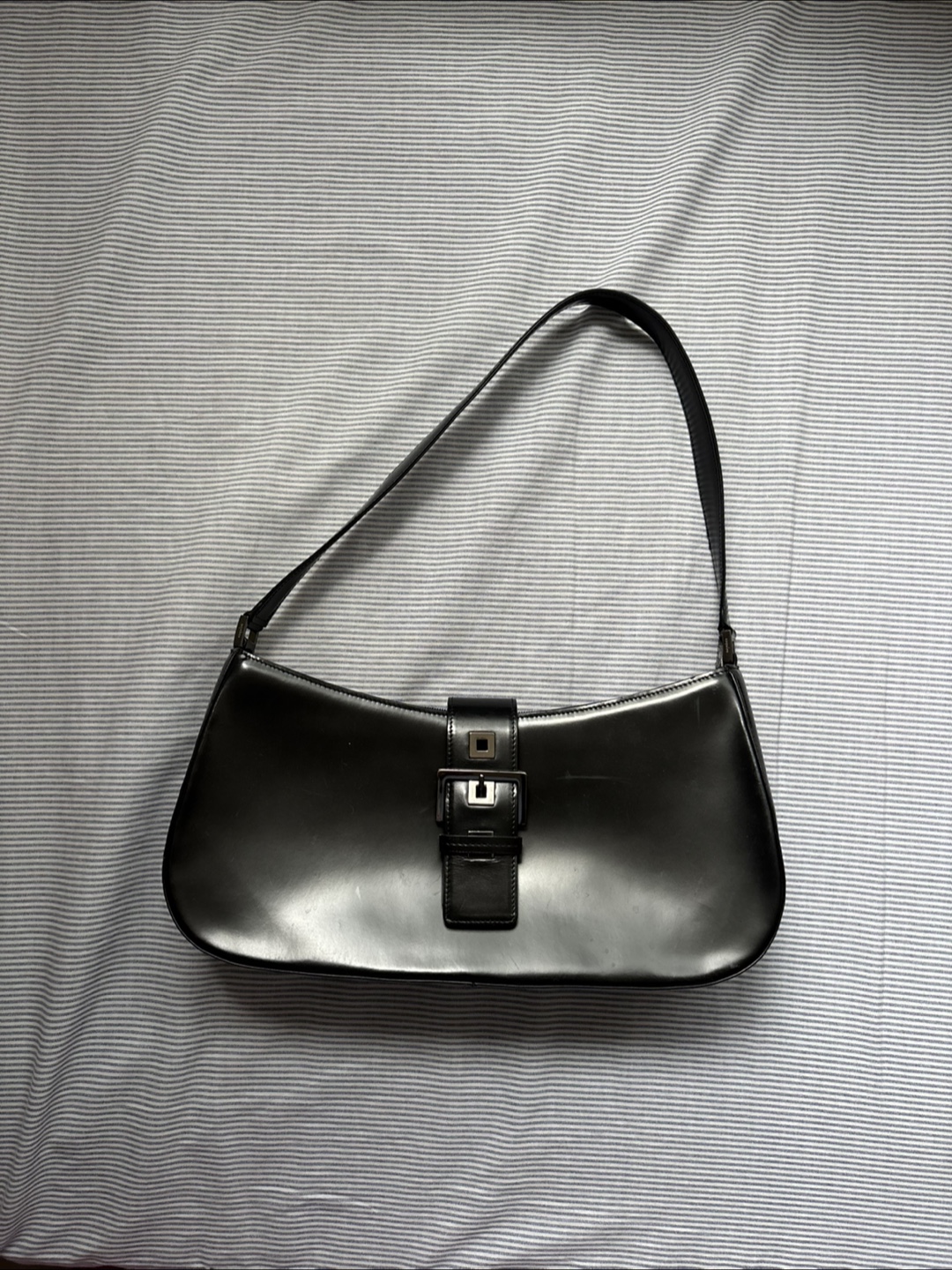 Black Leather Shoulder Bag
