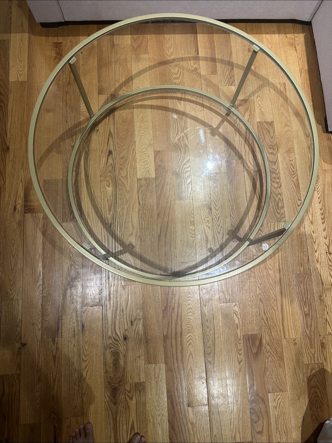 Gold Metal and Glass Coffee Table - photo 3