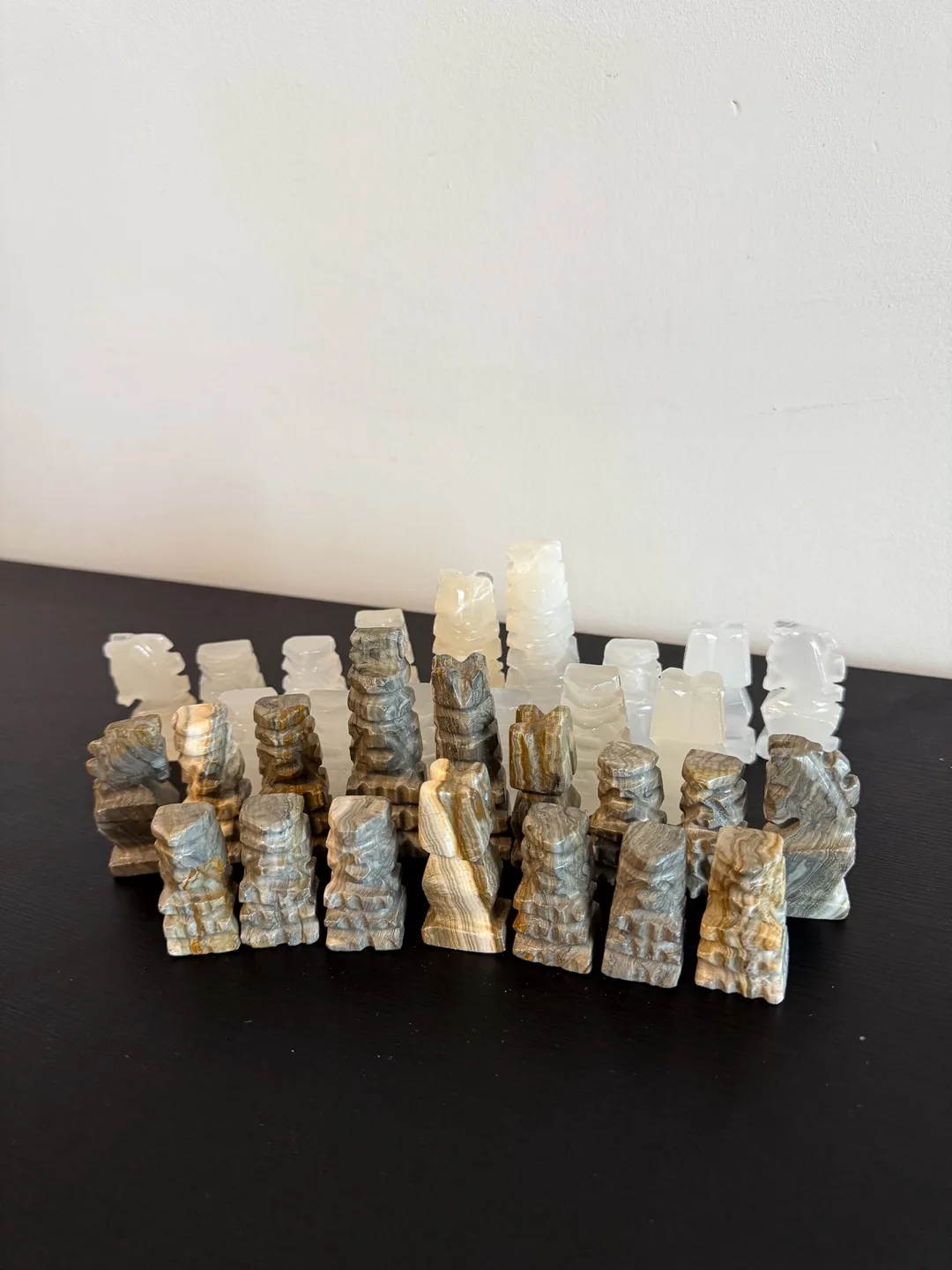 Vintage Midcentury Onyx Chess Set  - 1970s image indicator(5)