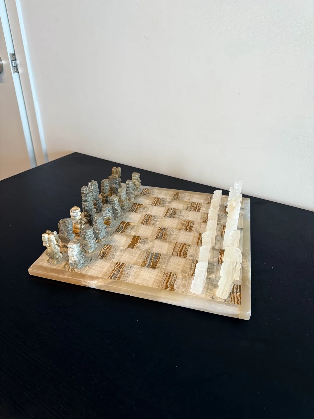Vintage Midcentury Onyx Chess Set  - 1970s image indicator(8)