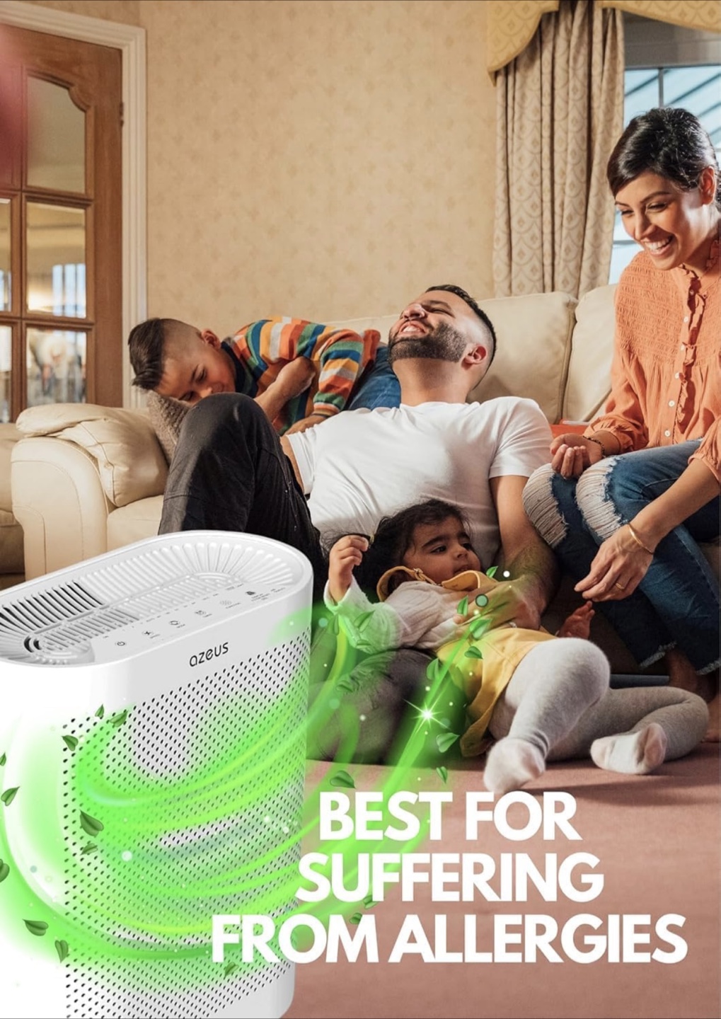 Azeus FS32 Smart True HEPA Air Purifier - White - photo 4