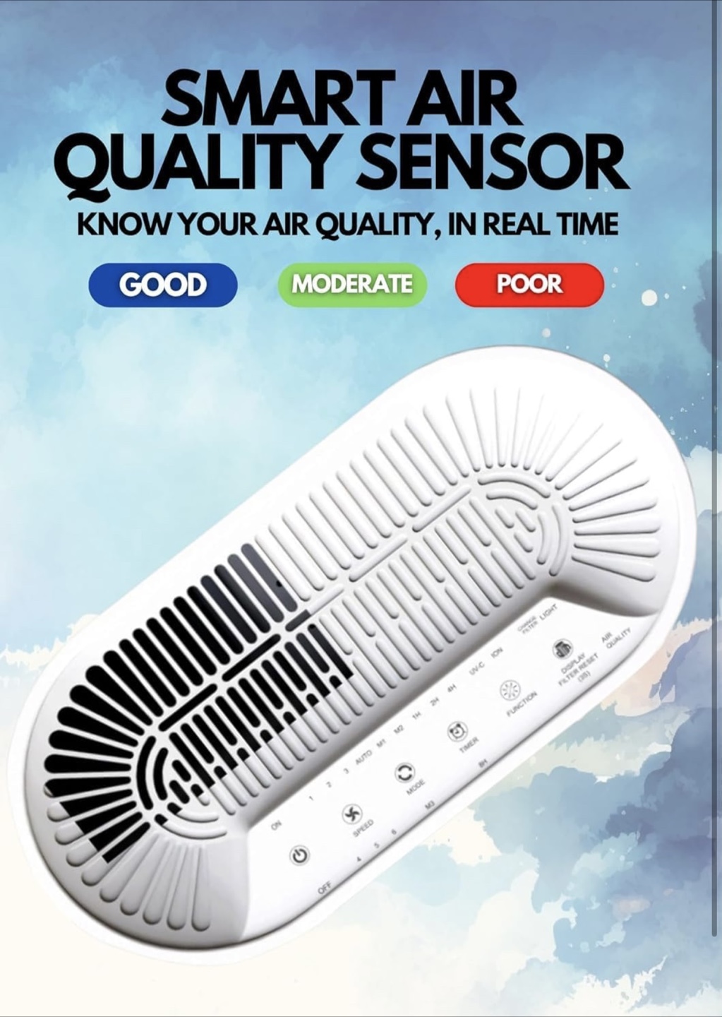 Azeus FS32 Smart True HEPA Air Purifier - White - photo 5