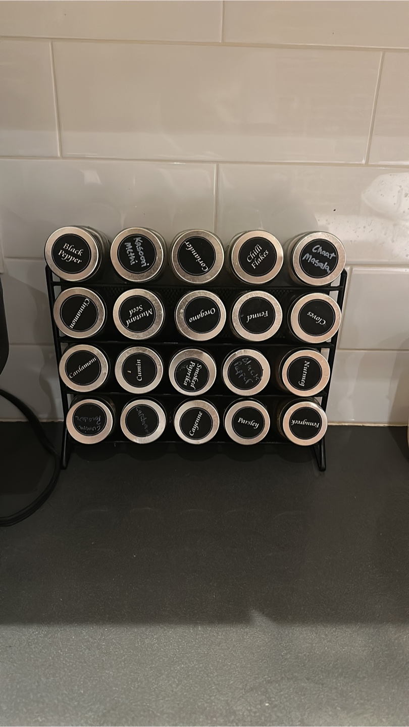 Spice Rack with 20 Spice Jars | Moving sale