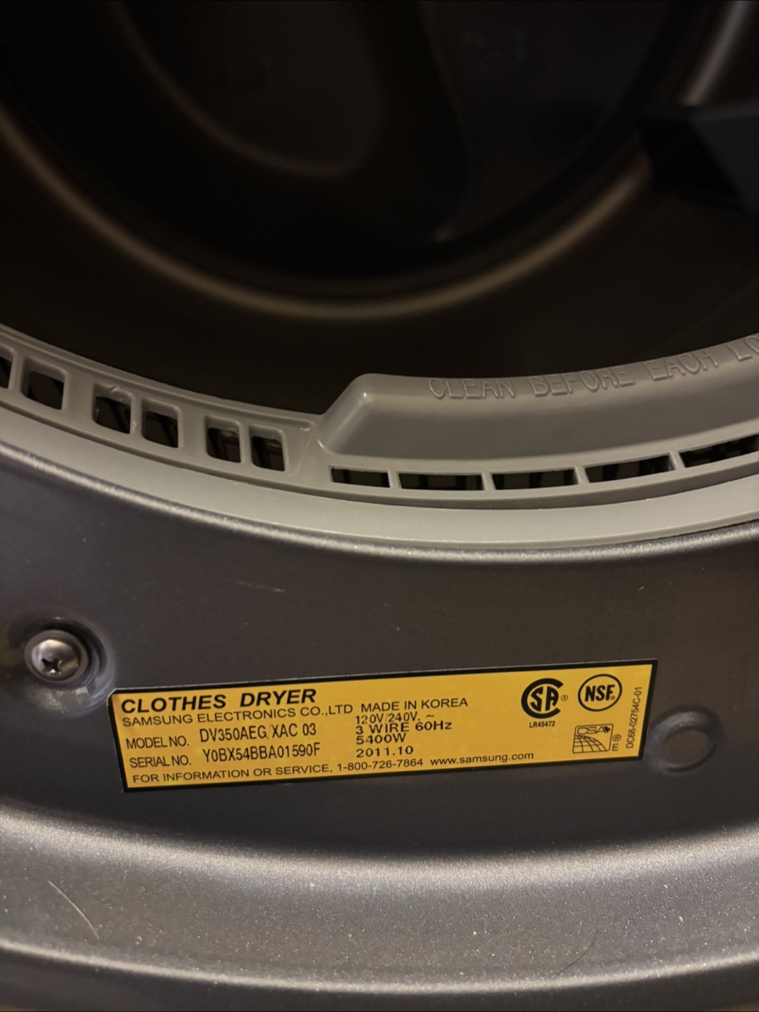 Samsung Electric Dryer - photo 2