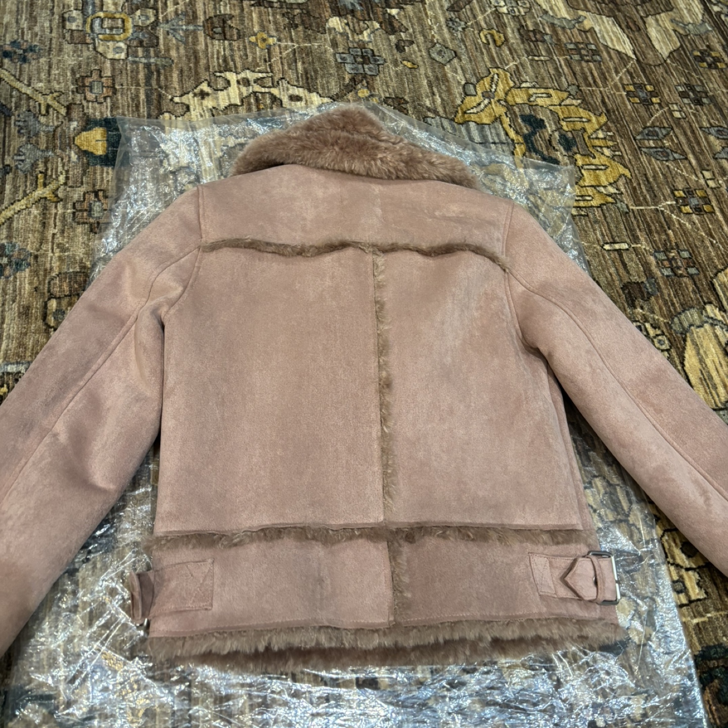 Avec Les Filles Pink Faux Suede and Fur Jacket - Size XS - photo 3
