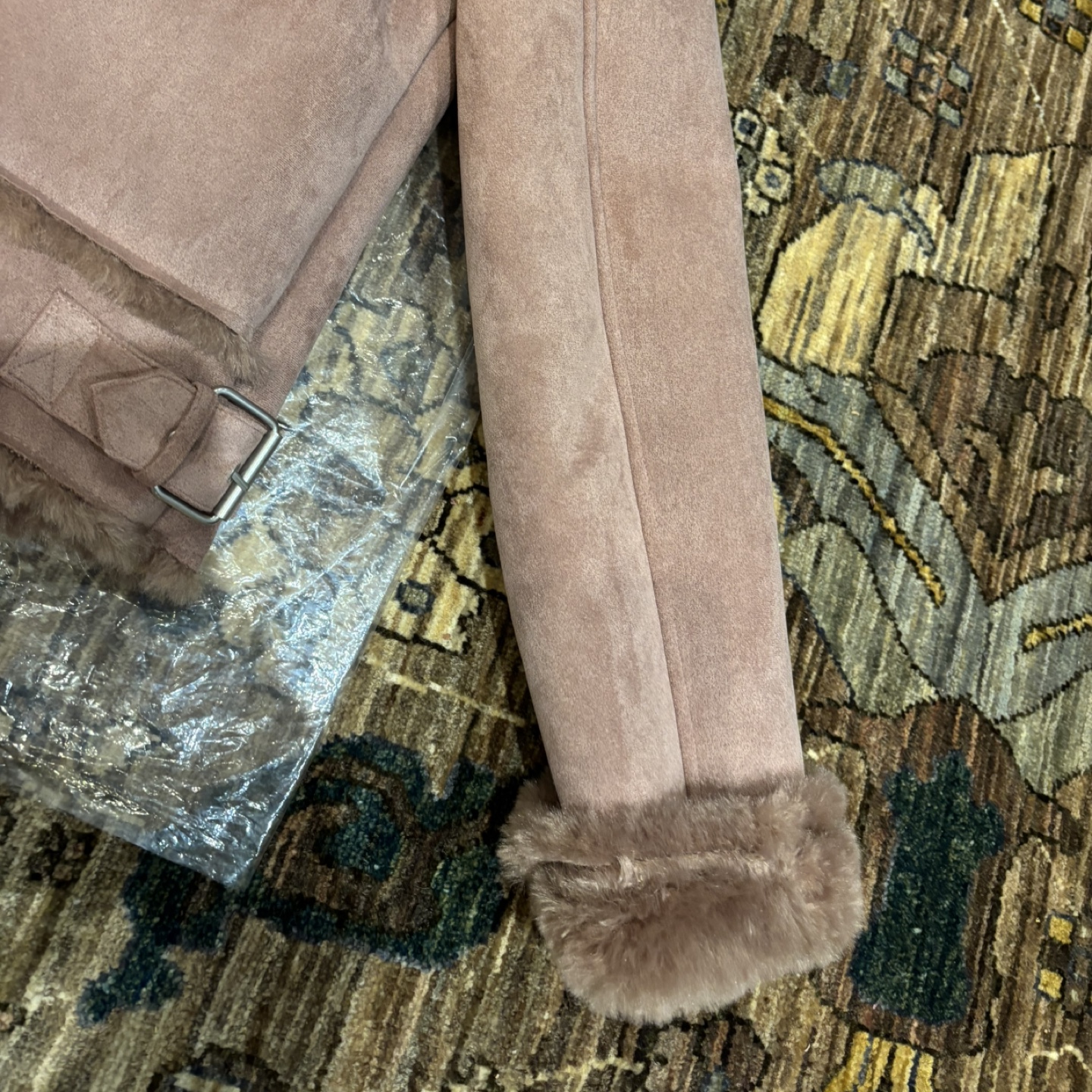 Avec Les Filles Pink Faux Suede and Fur Jacket - Size XS - photo 4