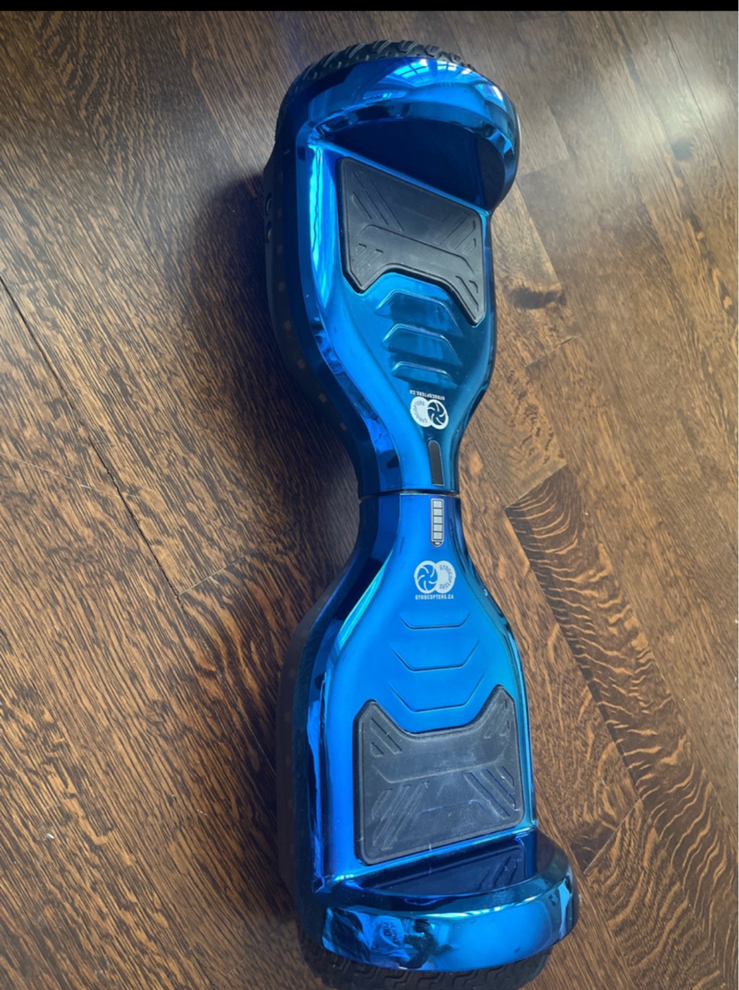 Chrome Blue Hoverboard with LED Lights