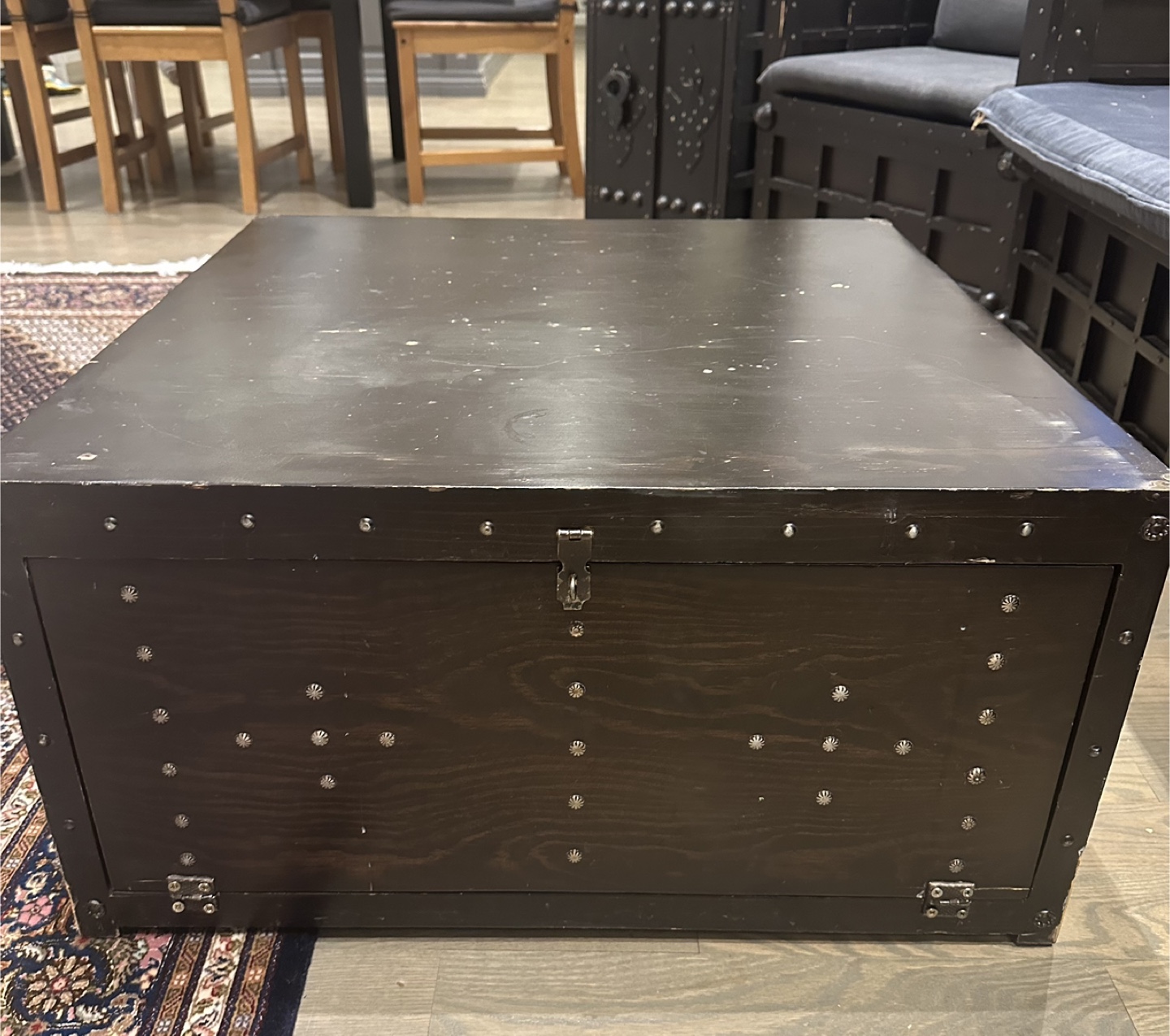 Unique Dark Wood Living Room Set with Storage - photo 5