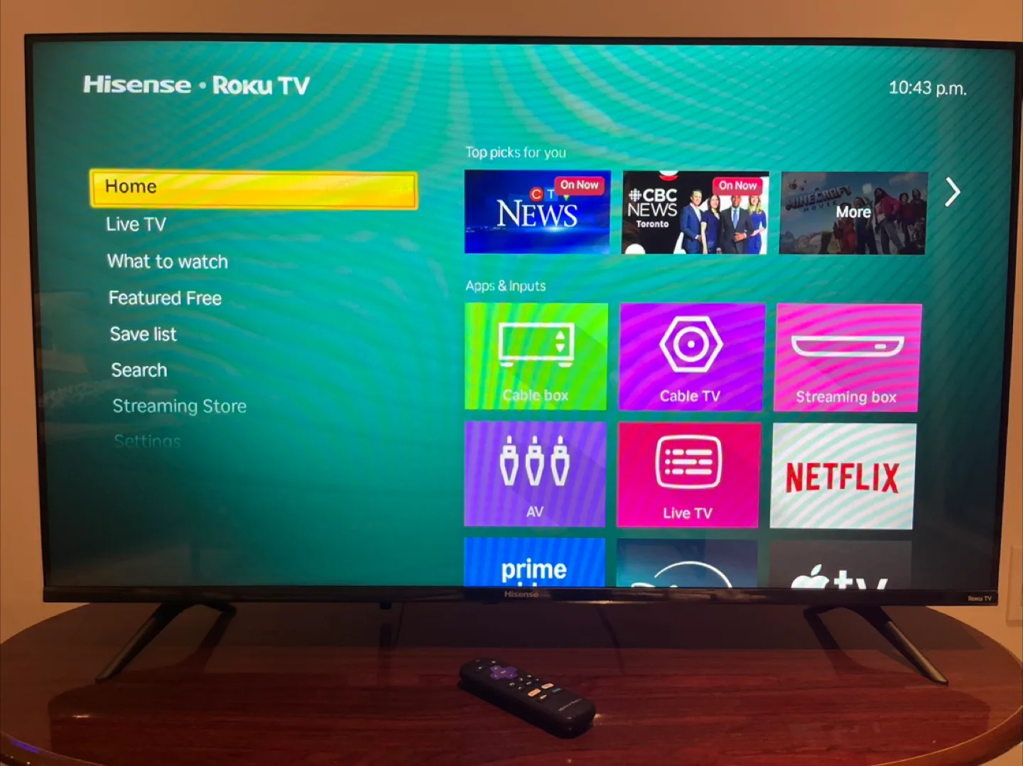 Hisense 43” Roku Smart TV – Full HD 1080p (Model 43H41G) thumbnail