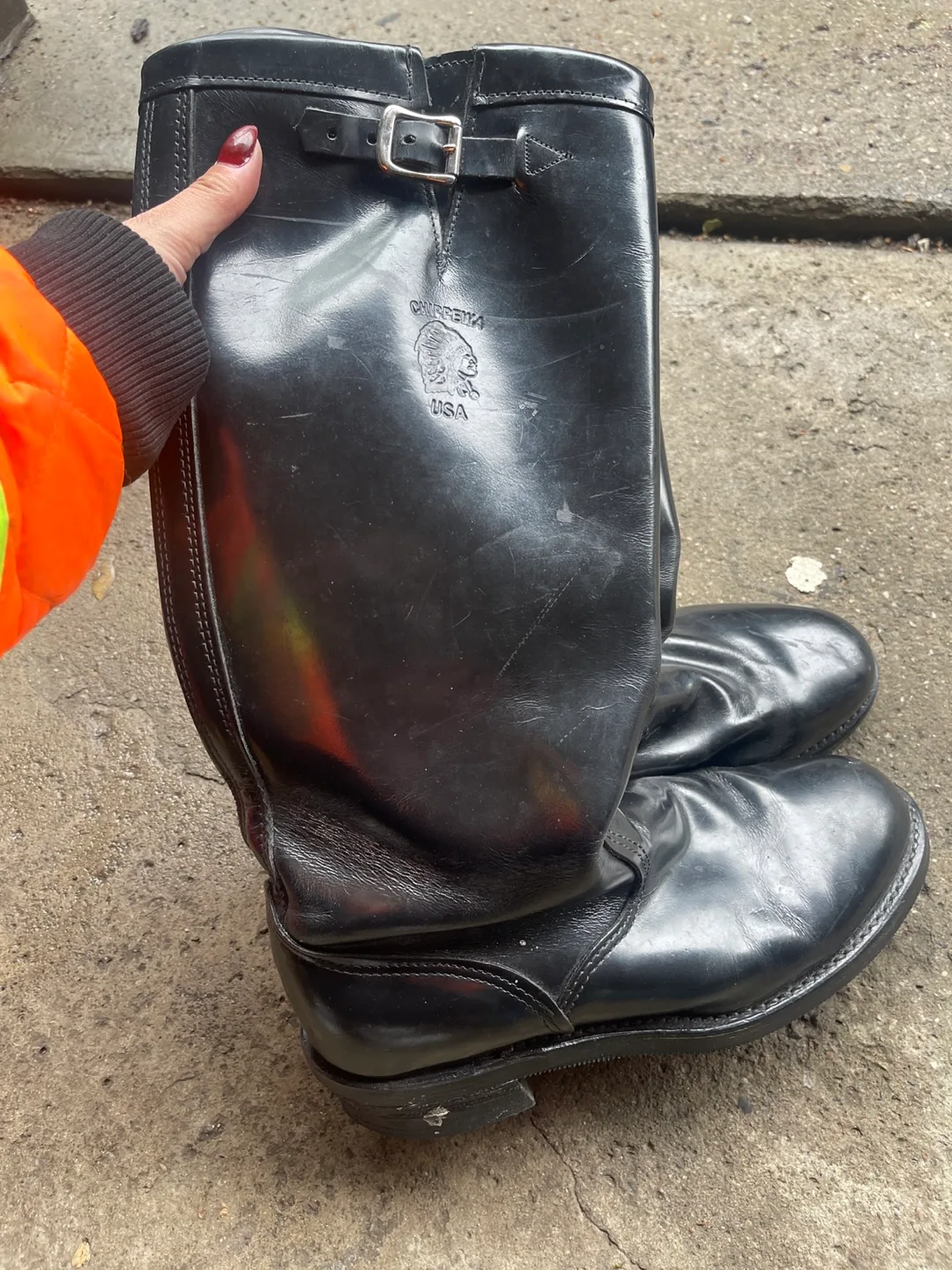 Vintage Chippewa Men's Leather Boots - Size 10D thumbnail
