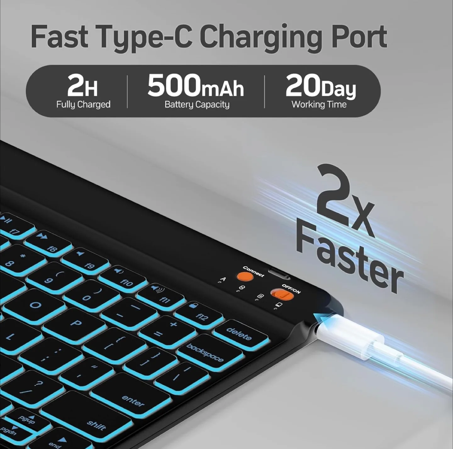 Senvyson Wireless Keyboard Case image indicator(5)