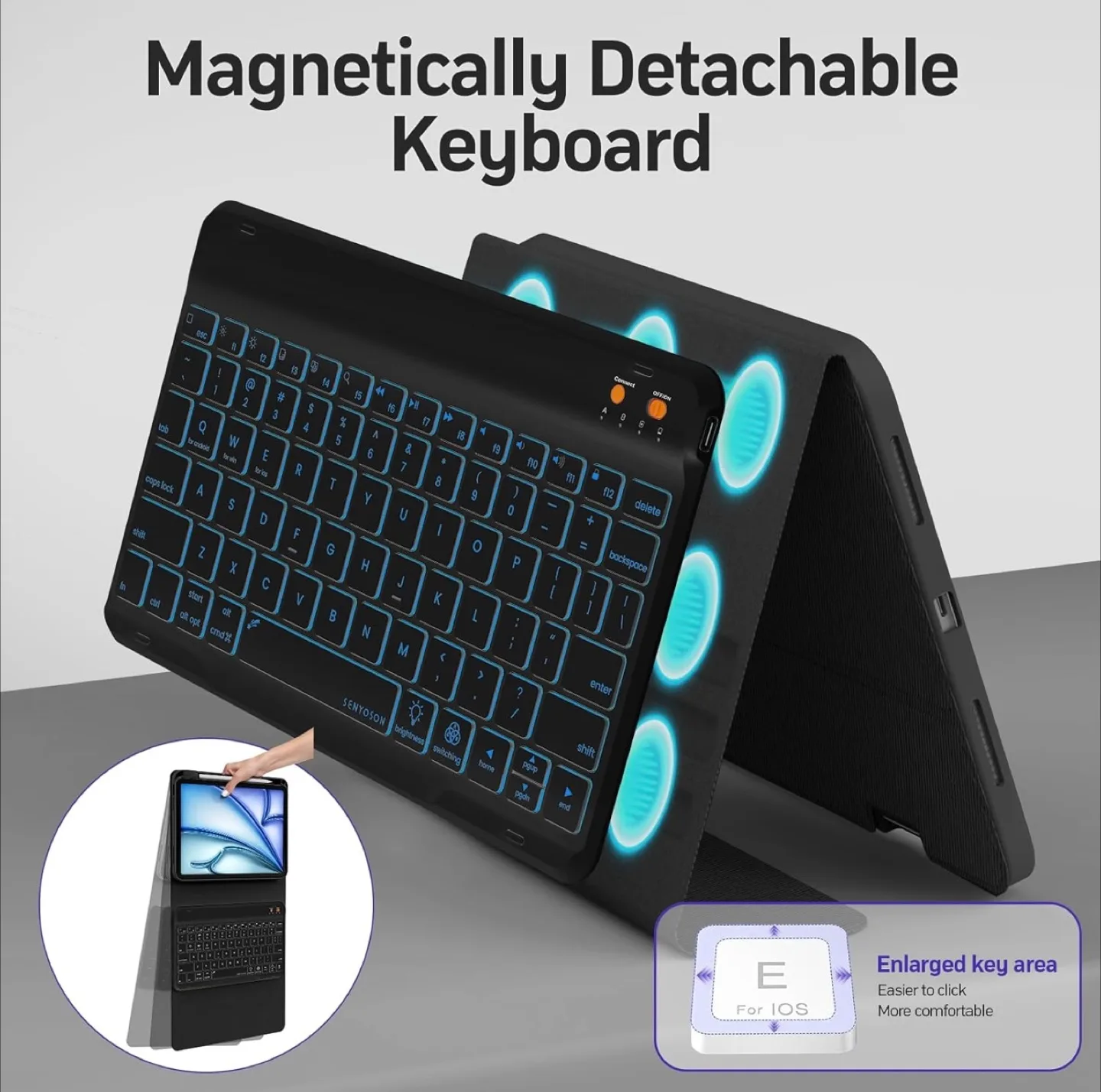 Senvyson Wireless Keyboard Case image indicator(7)