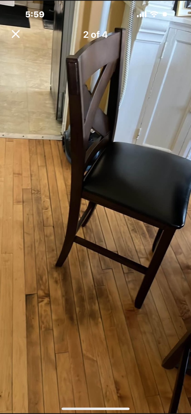 Dark Brown Dining Table Set with 4 Chairs - photo 2