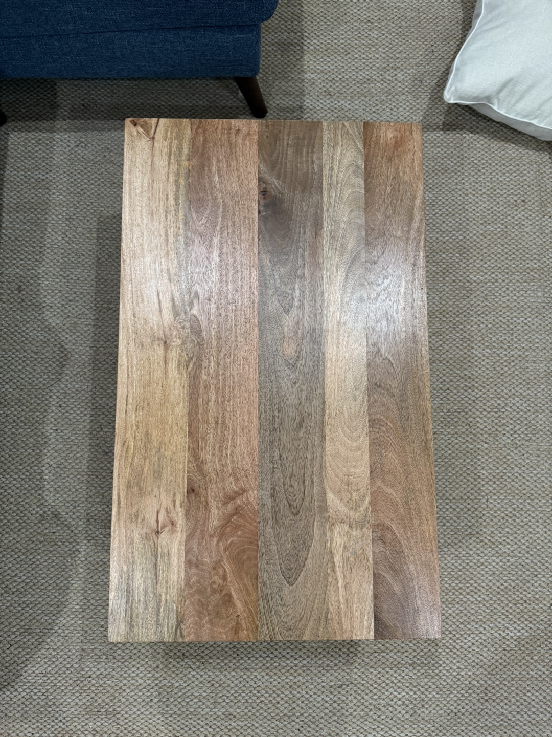 Coffee table - mango wood and steel - photo 4
