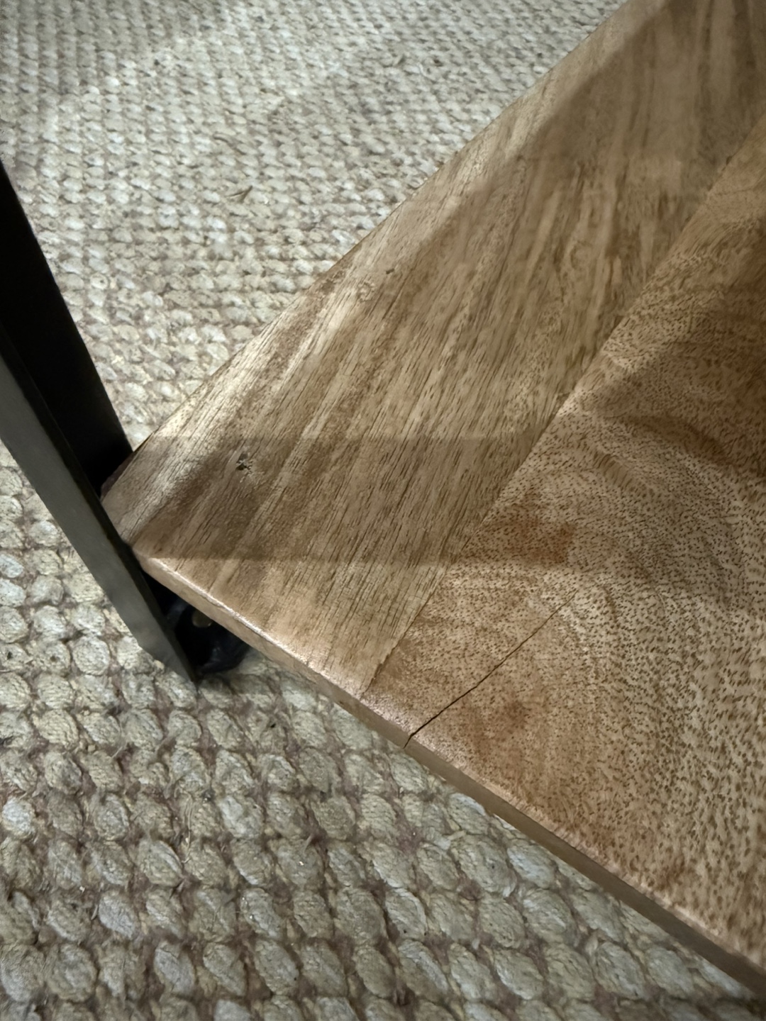 Coffee table - mango wood and steel - photo 5