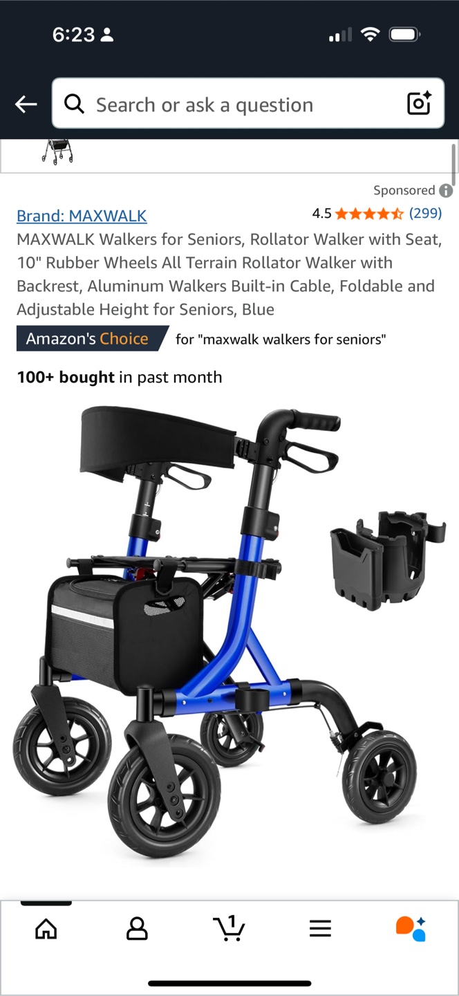 New MaxWalk All-Terrain Rollator Plus