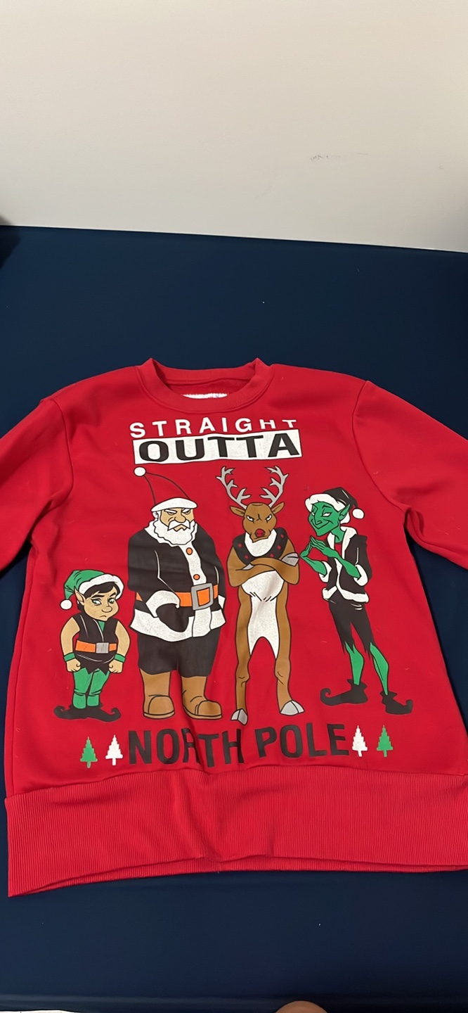 Red Christmas Sweater - Straight Outta North Pole - photo 2