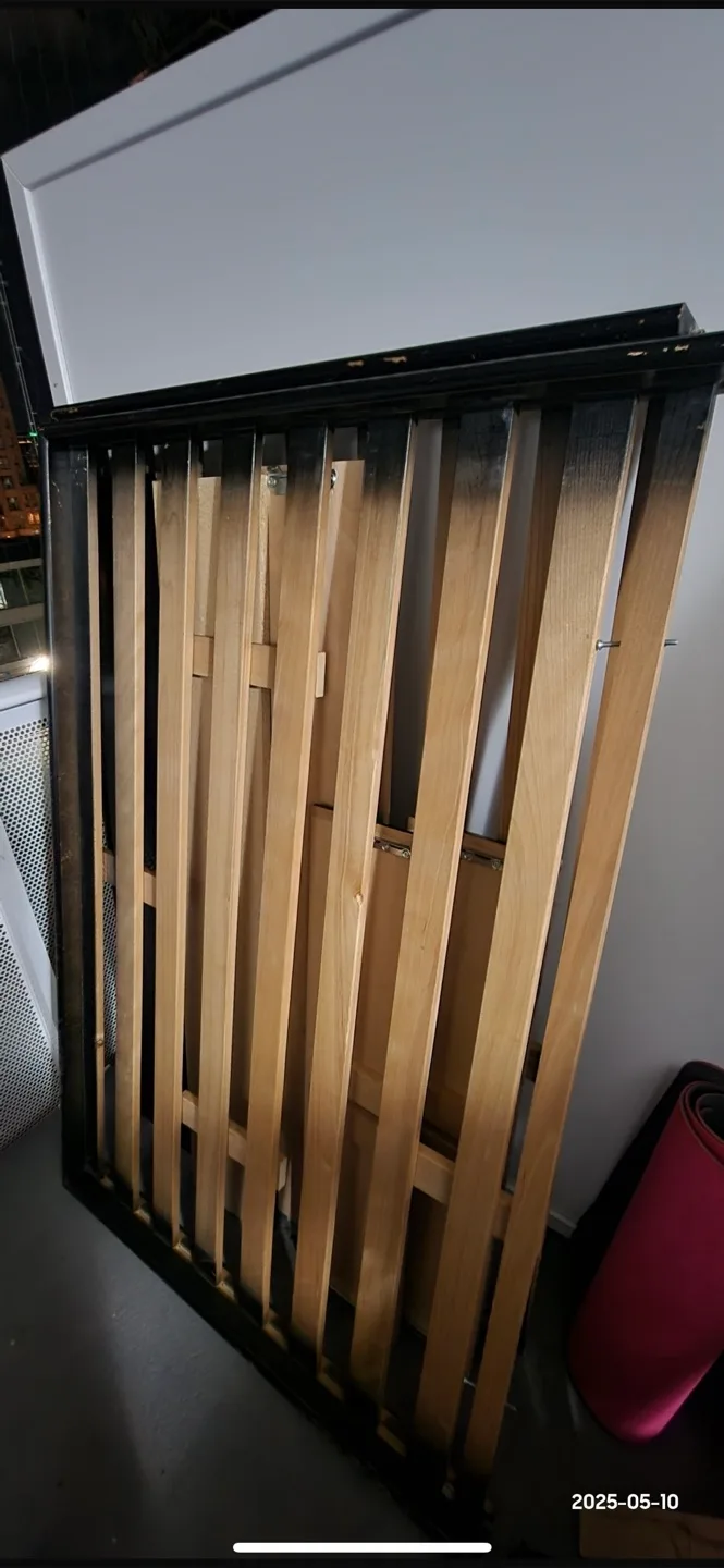 Queen size solid wood bed frame with underneath storage space image indicator(6)