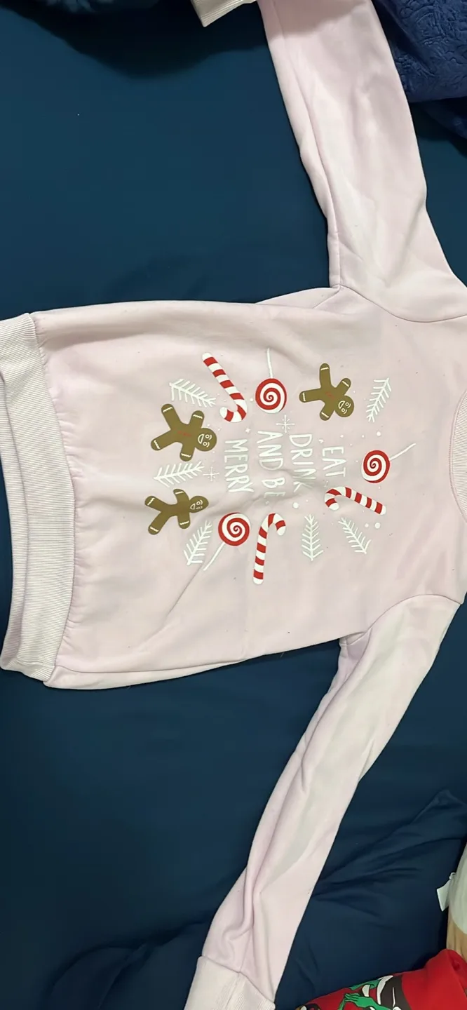 Pink Christmas Sweater - Eat Drink and Be Merry image indicator(2)