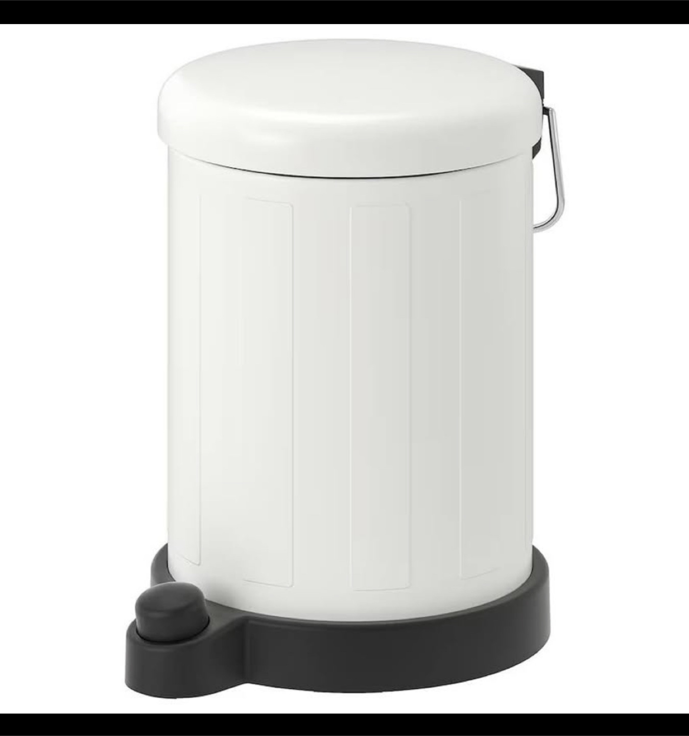 3 x White Pedal Bin