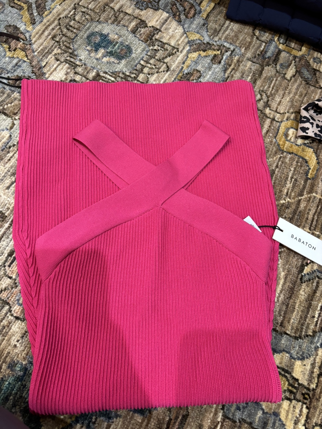 Babaton Sculpt Knit Cross Dress - Size XXS