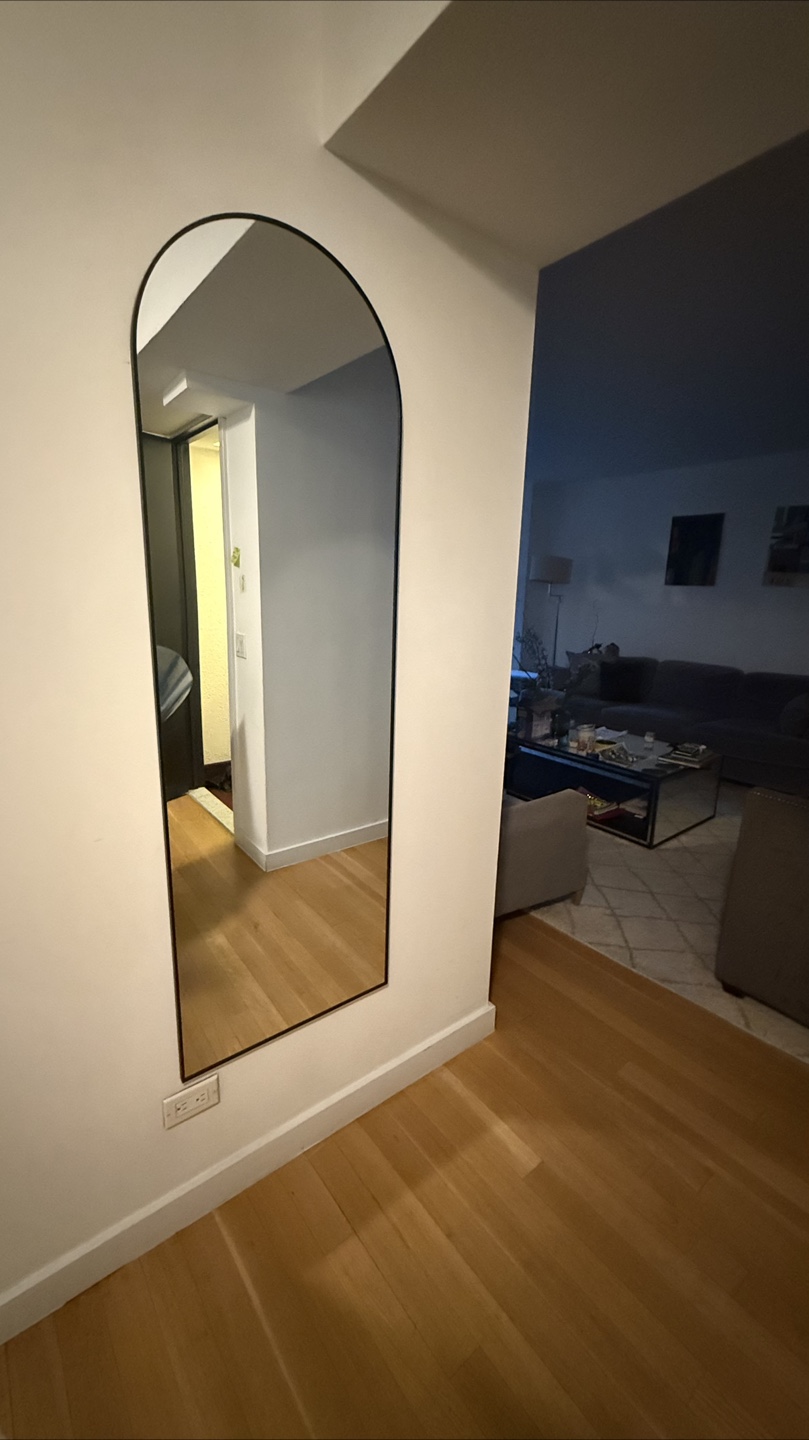 Arch Floor Mirror - Black Frame