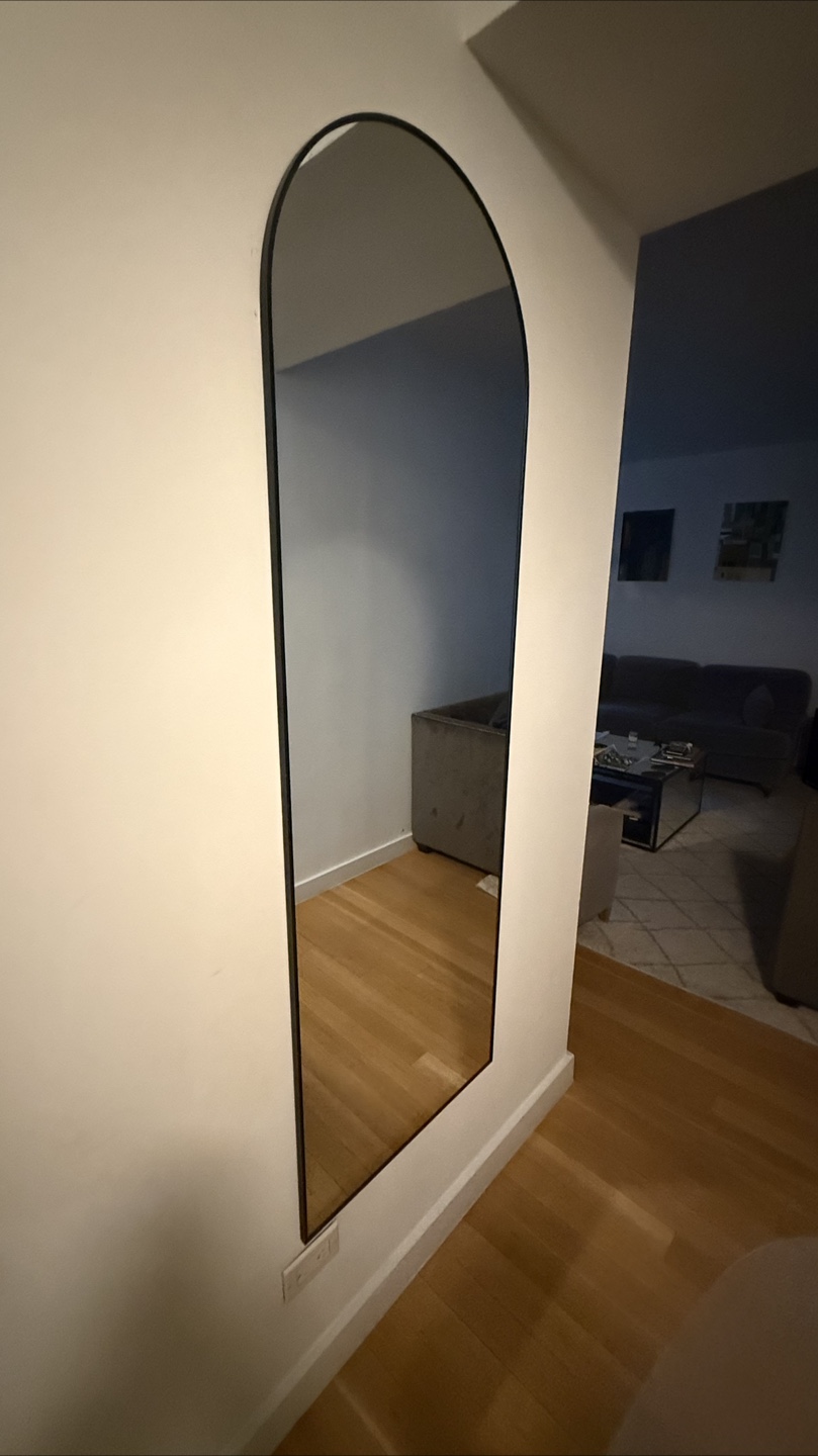 Arch Floor Mirror - Black Frame - photo 2