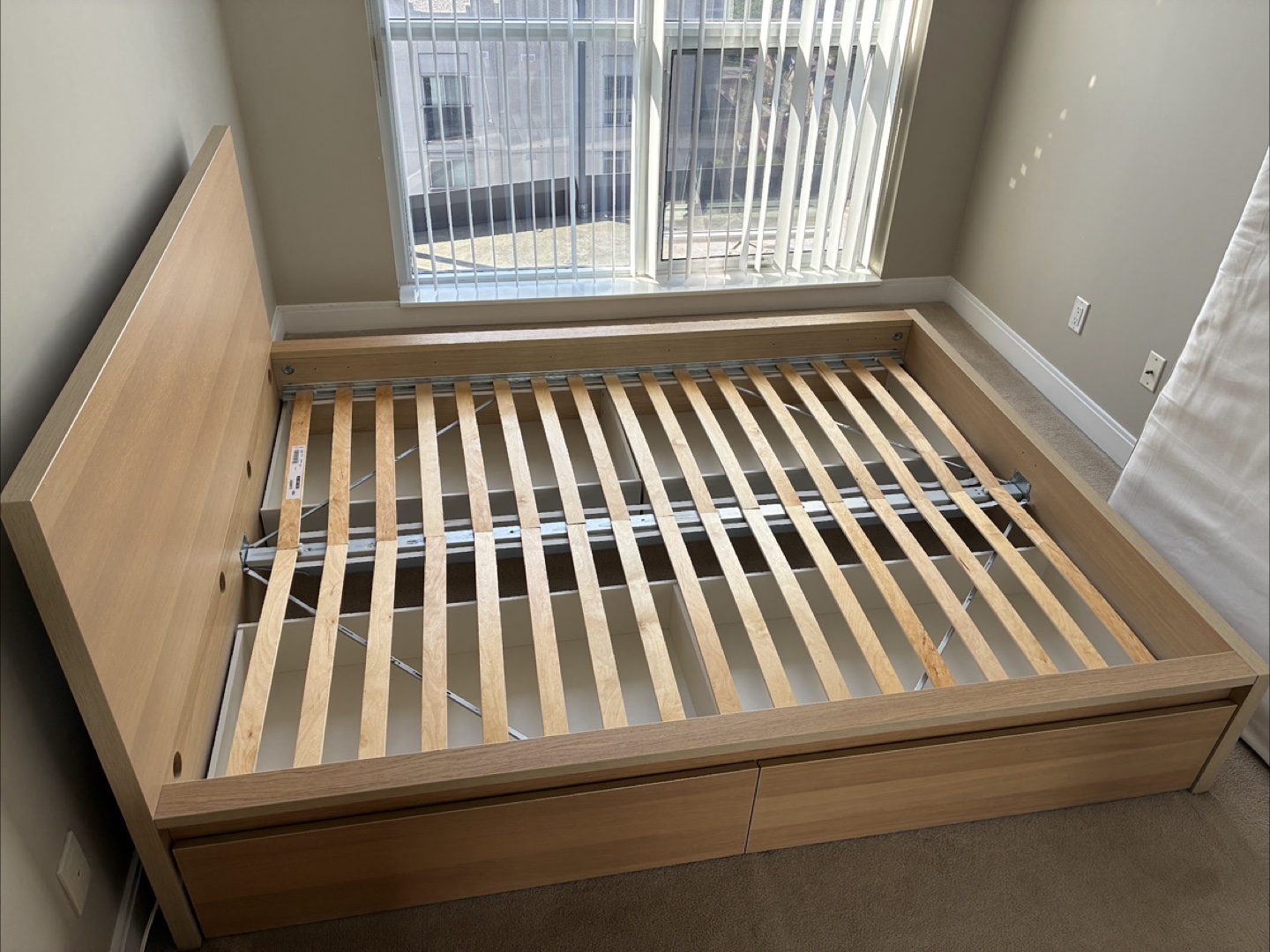 IKEA Malm Queen Size Bed Frame with 4 Drawers - photo 3