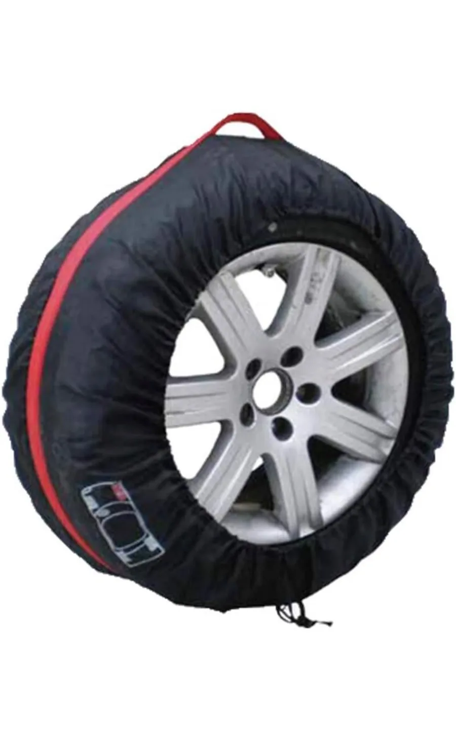 New. Set of 4 Wheel Storage Bags with Tie-Down Straps image indicator(3)